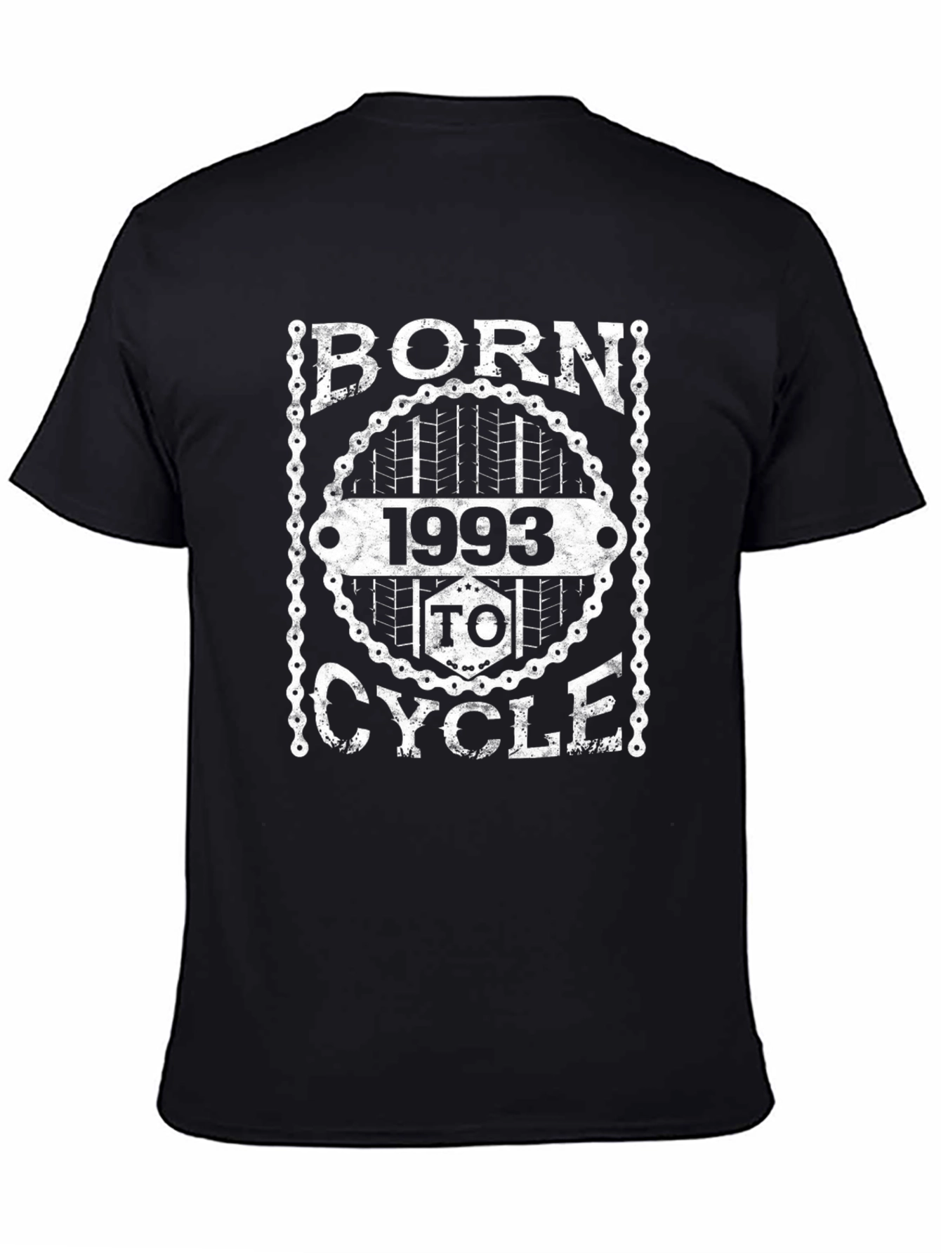 Black Born 1993 To Cycle Graphic T-Shirt view 4