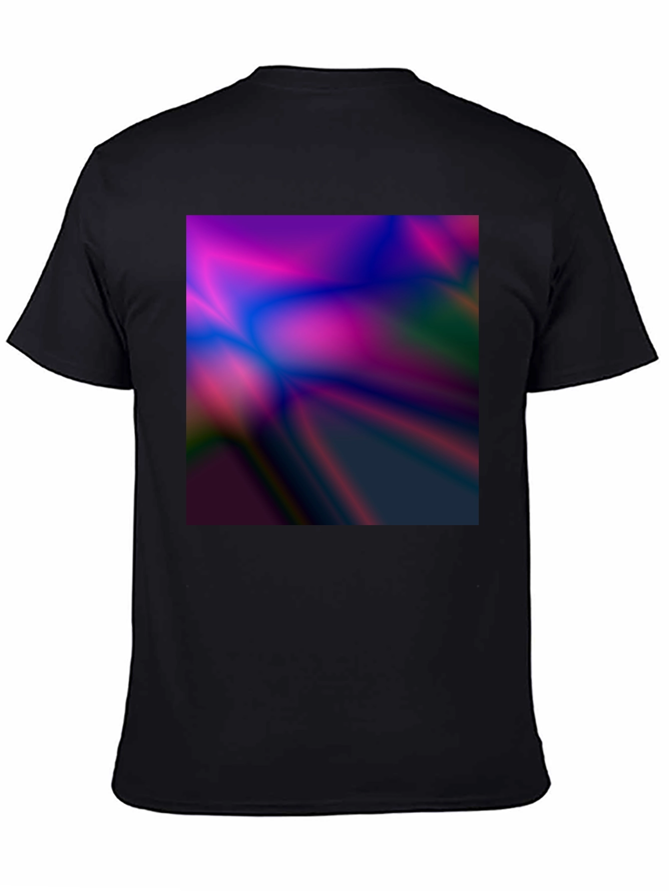 Black Abstract Wave T-Shirt - Modern Art Tee view 4