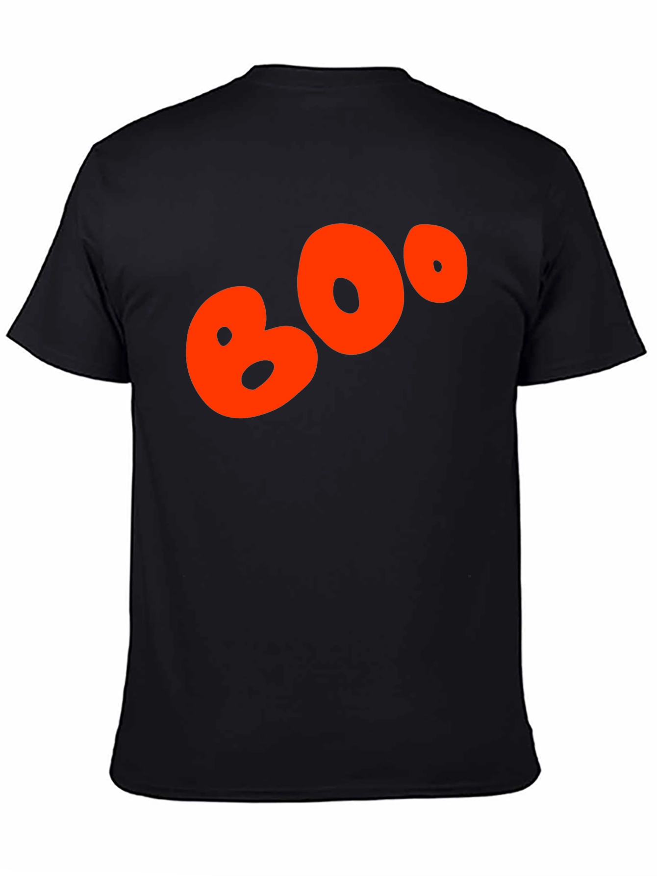 Black Boo Halloween Graphic Tee - Black Cotton Blend view 4
