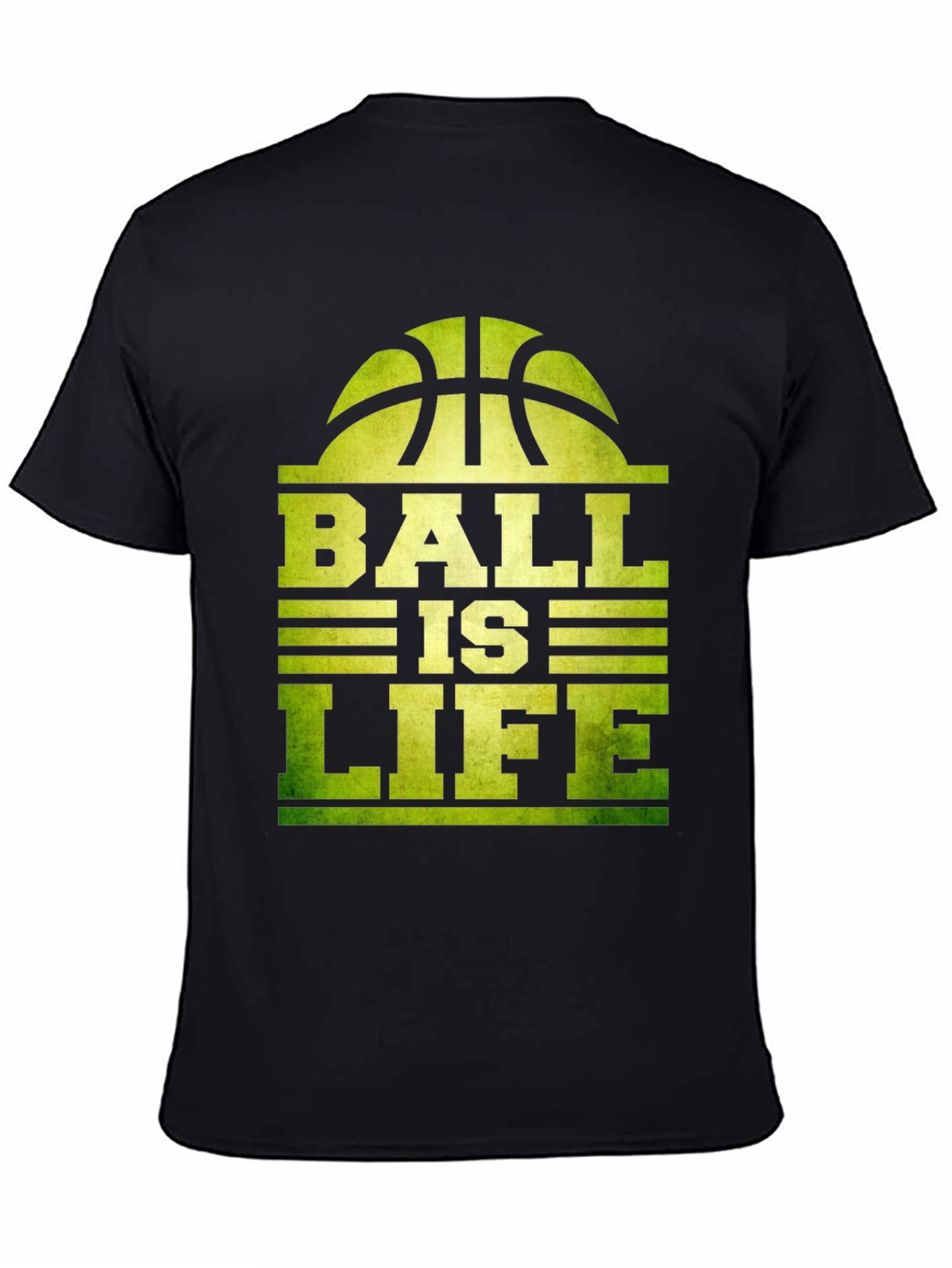Black Ball is Life Graphic T-Shirt - Black Cotton Tee view 4