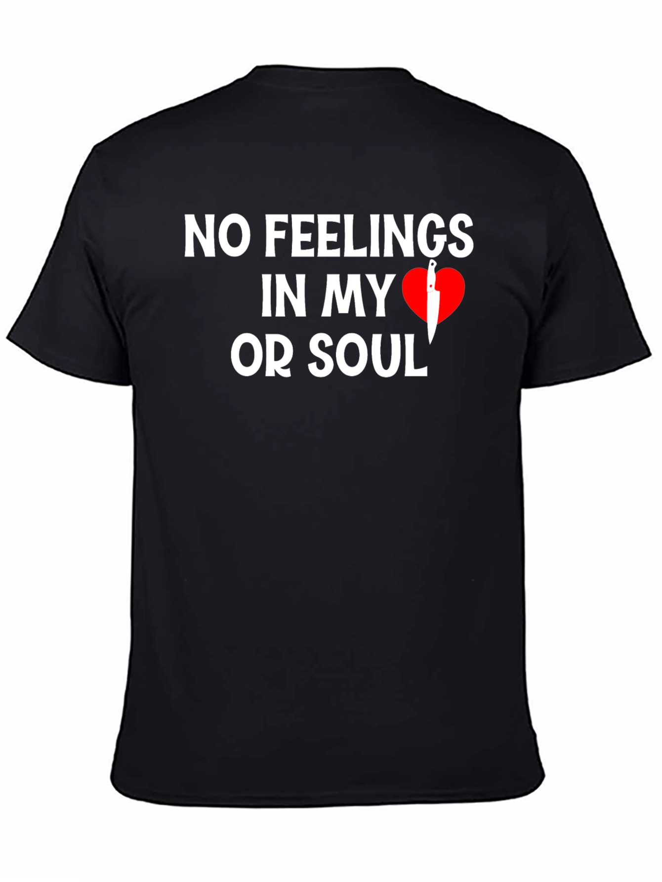Black No Feelings T-Shirt view 4