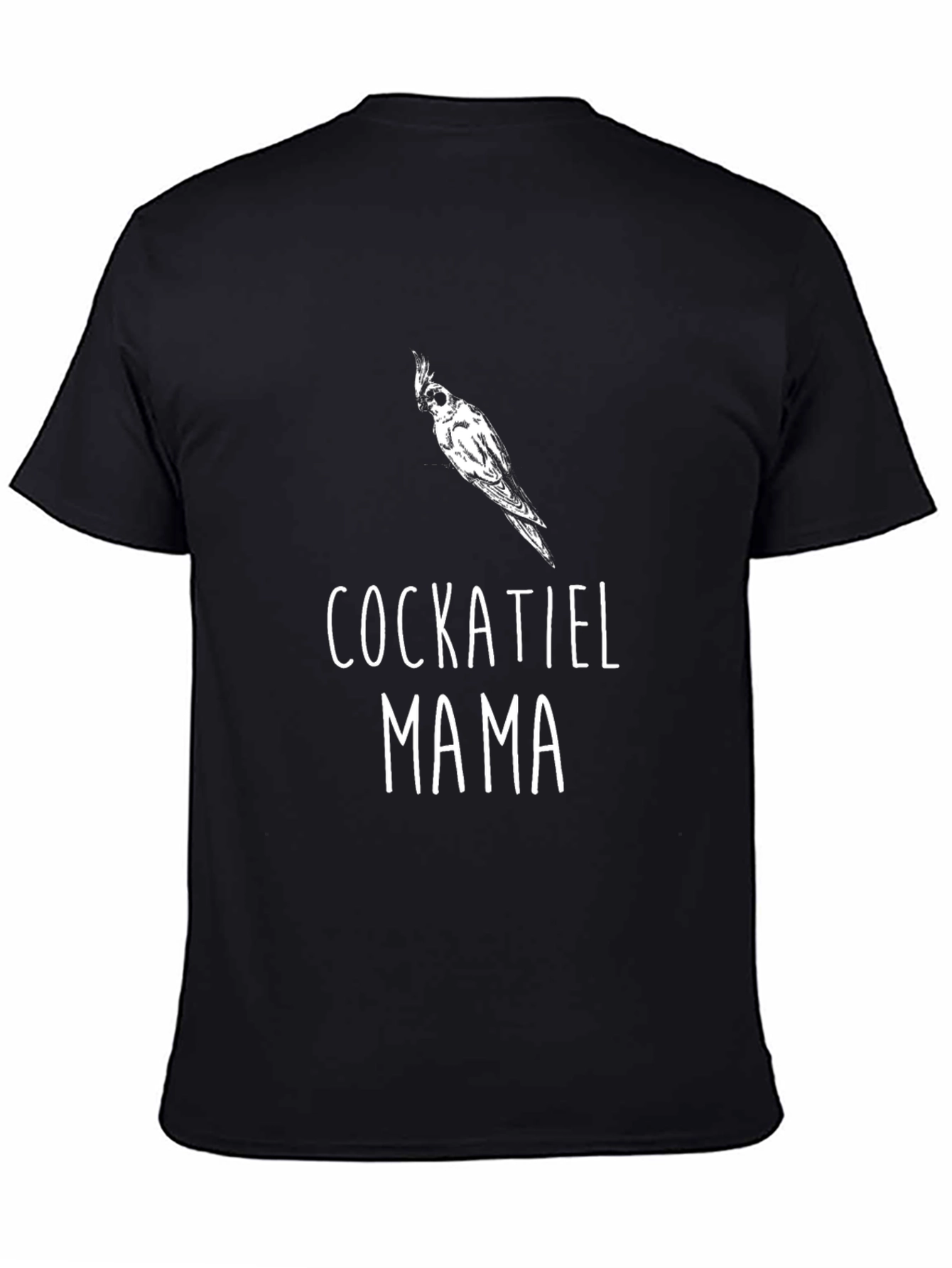 Black Cockatiel Mama Black Graphic Tee view 4