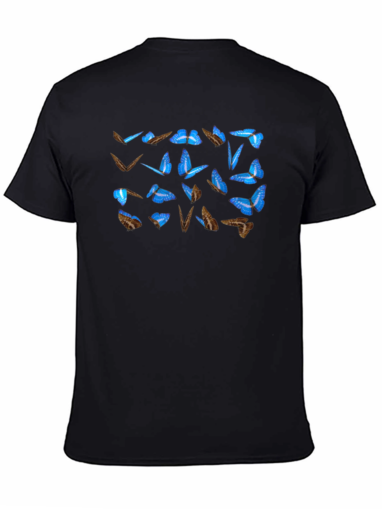 Black Butterfly Graphic Tee - Men's Black T-Shirt view 4