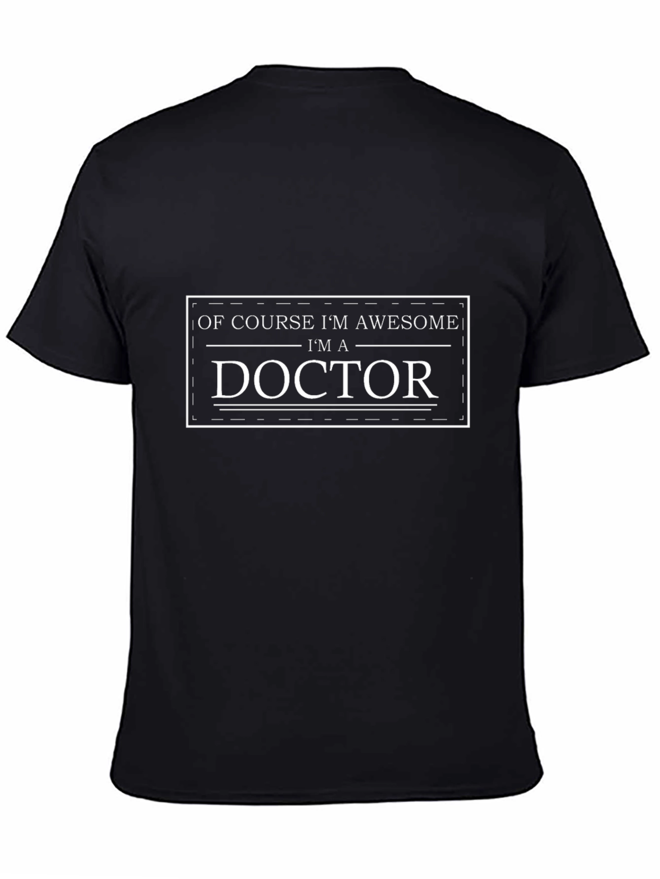 Black Awesome Doctor T-Shirt - Black Cotton Tee view 4