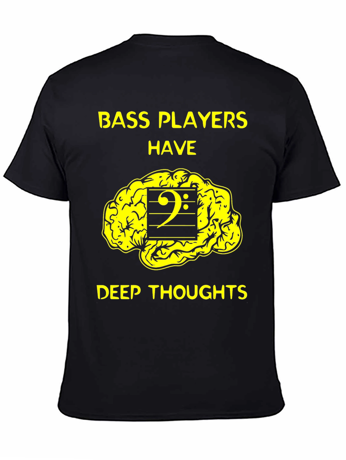 Black Bass Players Deep Thoughts T-Shirt Funny Music Tee view 4