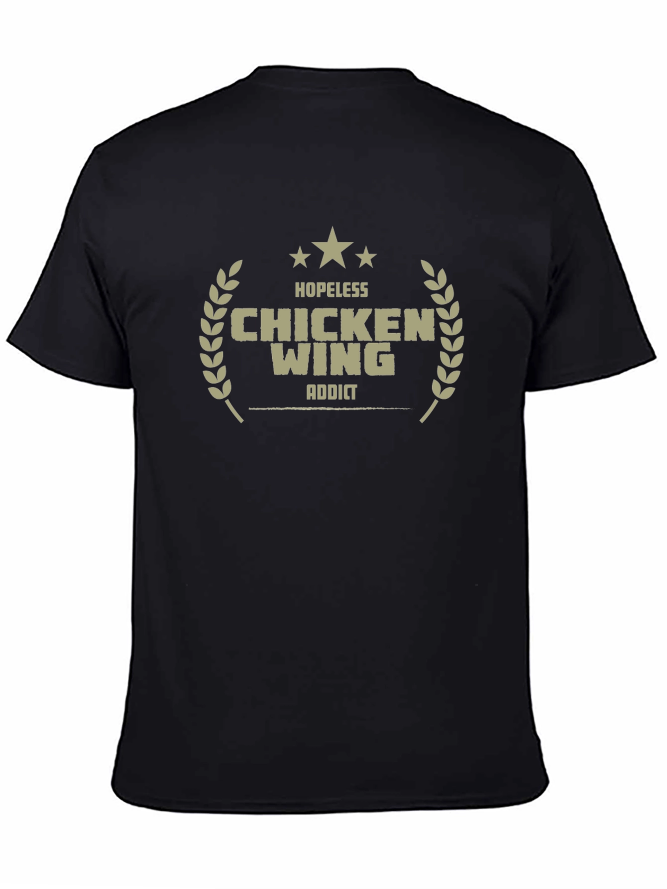 Black Hopeless Chicken Wing Addict Black T-Shirt view 4
