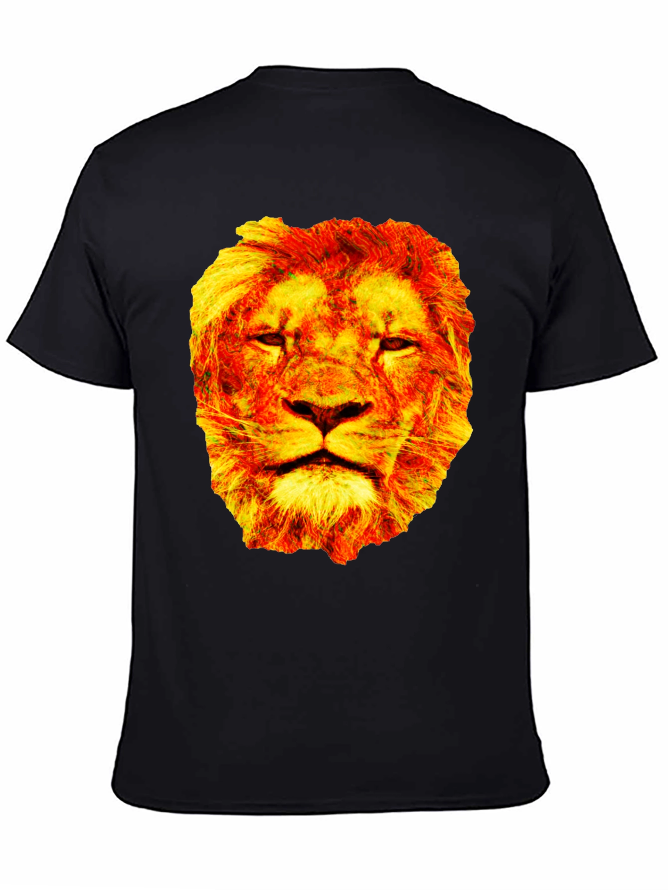 Black Lion Graphic Black T-Shirt view 4