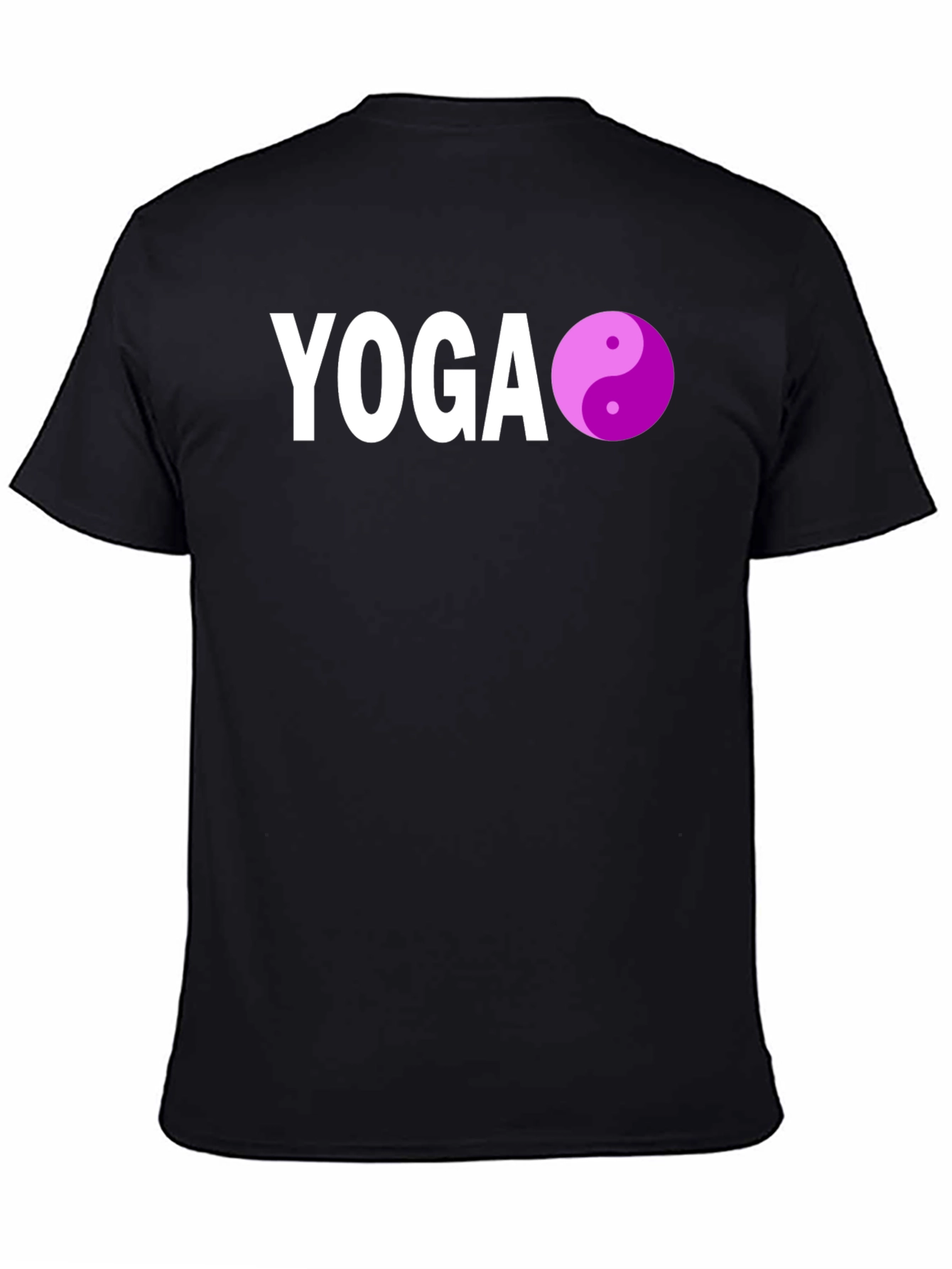 Black Yoga Yin Yang Graphic Tee - Black view 4