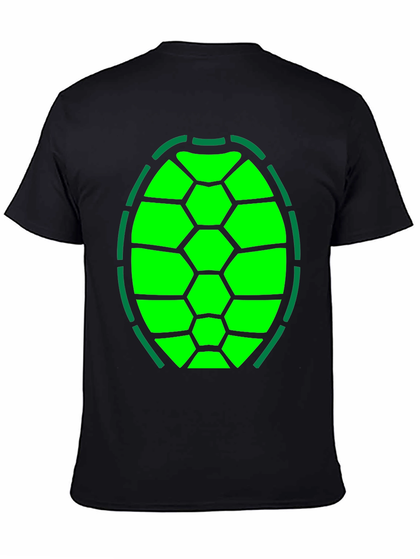 Black Turtle Shell T-Shirt - Funny Costume Tee view 4