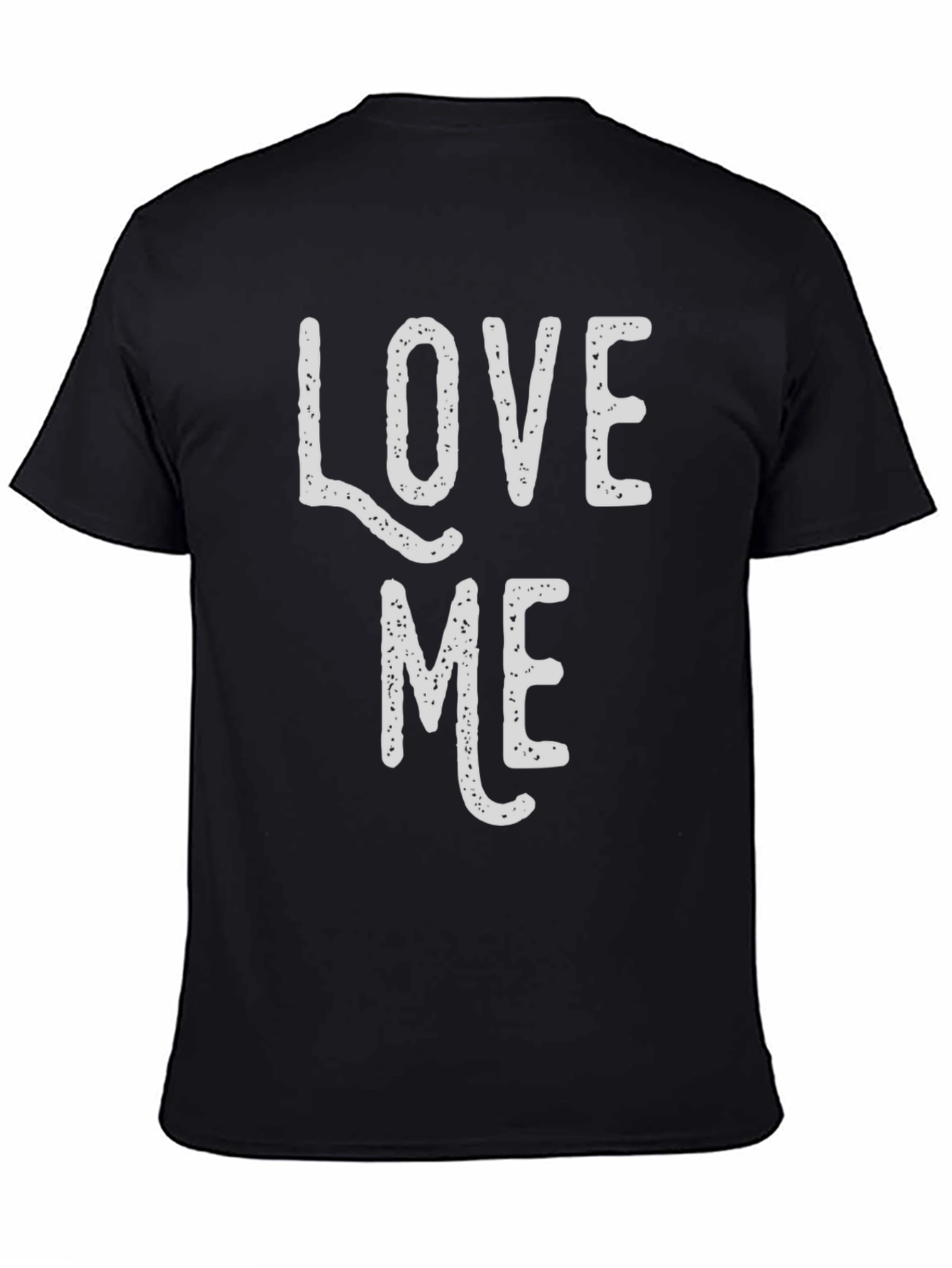 Black Love Me Graphic Tee - Casual Cotton T-Shirt view 4