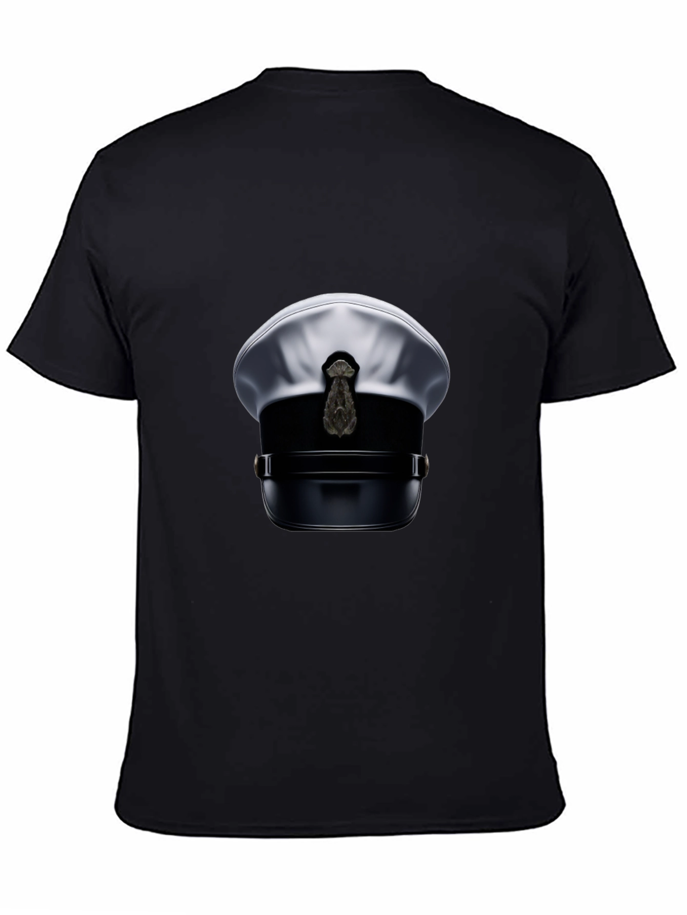 Black Novelty Pilot Hat Graphic T-Shirt view 4