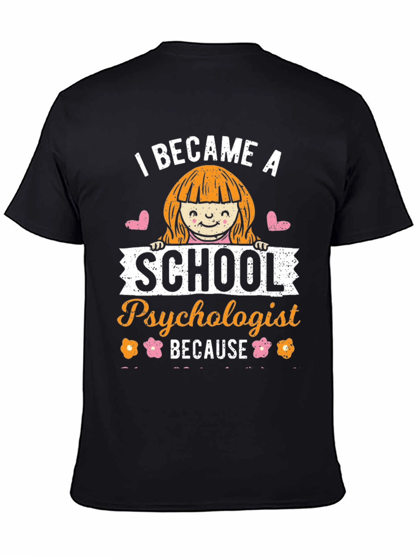 Black School Psychologist T-Shirt: Fun & Unique view 4