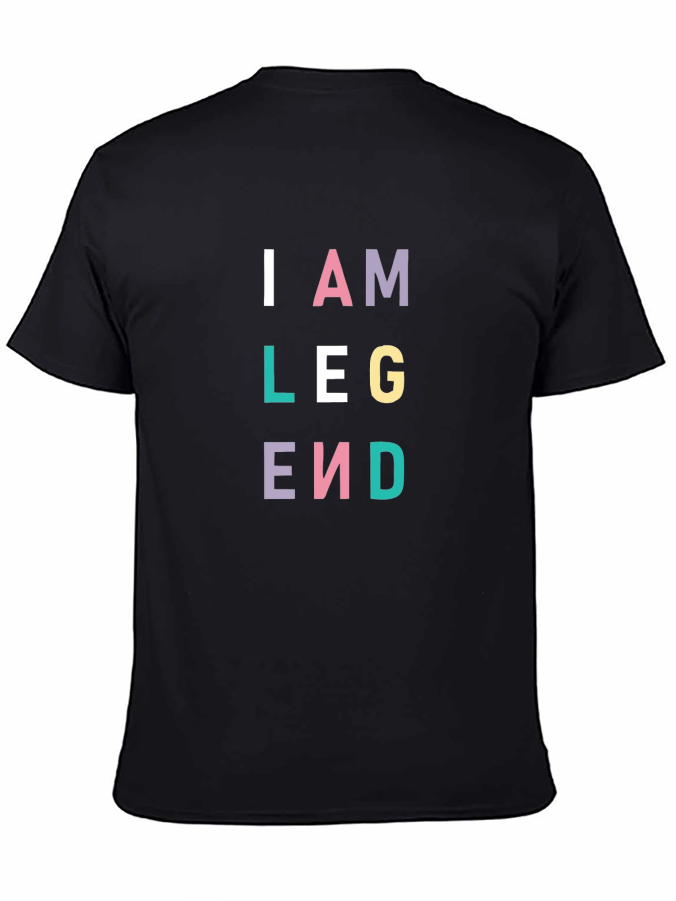 Black I Am Legend Graphic Tee - Stylish & Trendy view 4