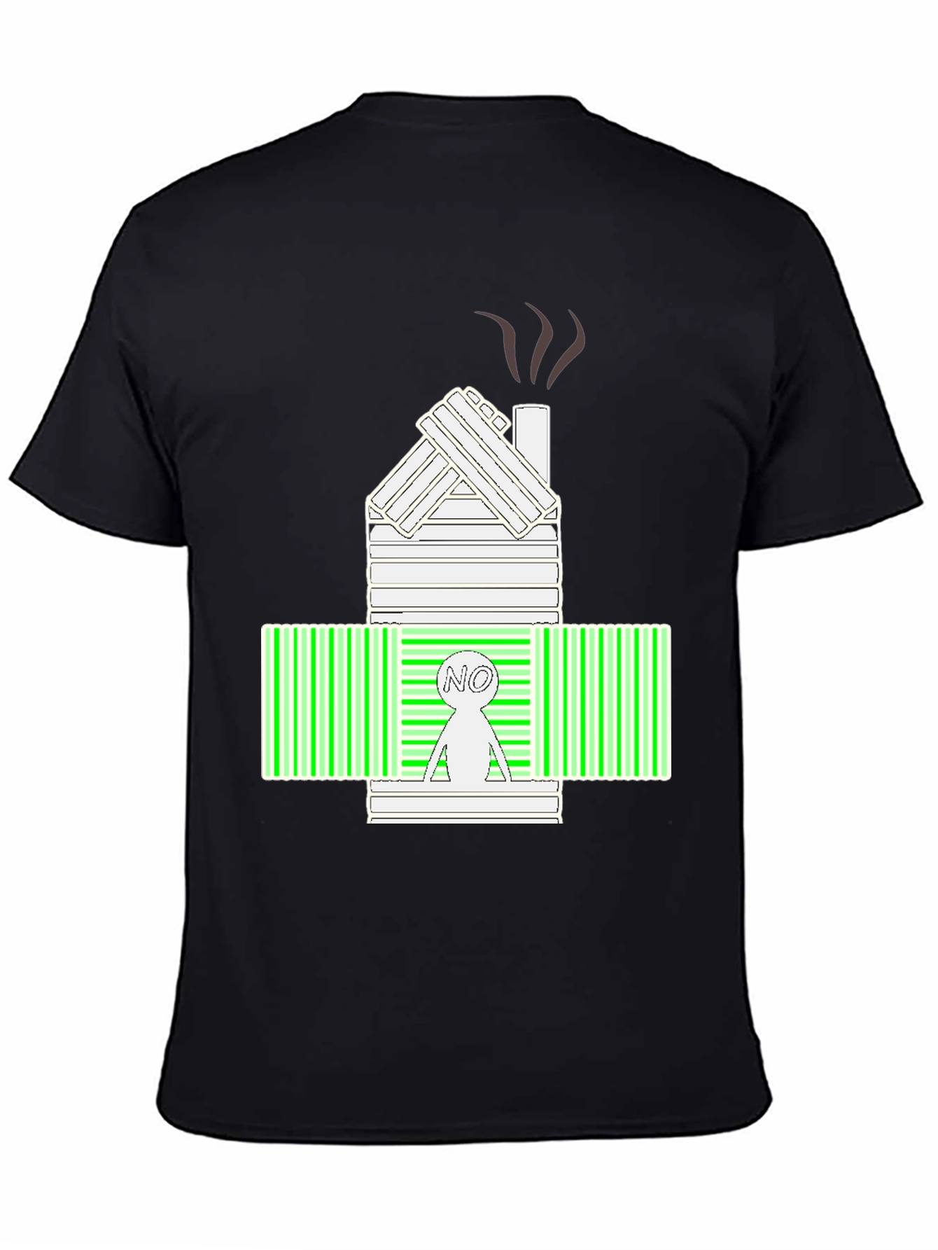 Unique Graphic Tee:  "No" Cabin Barcode Design - 4