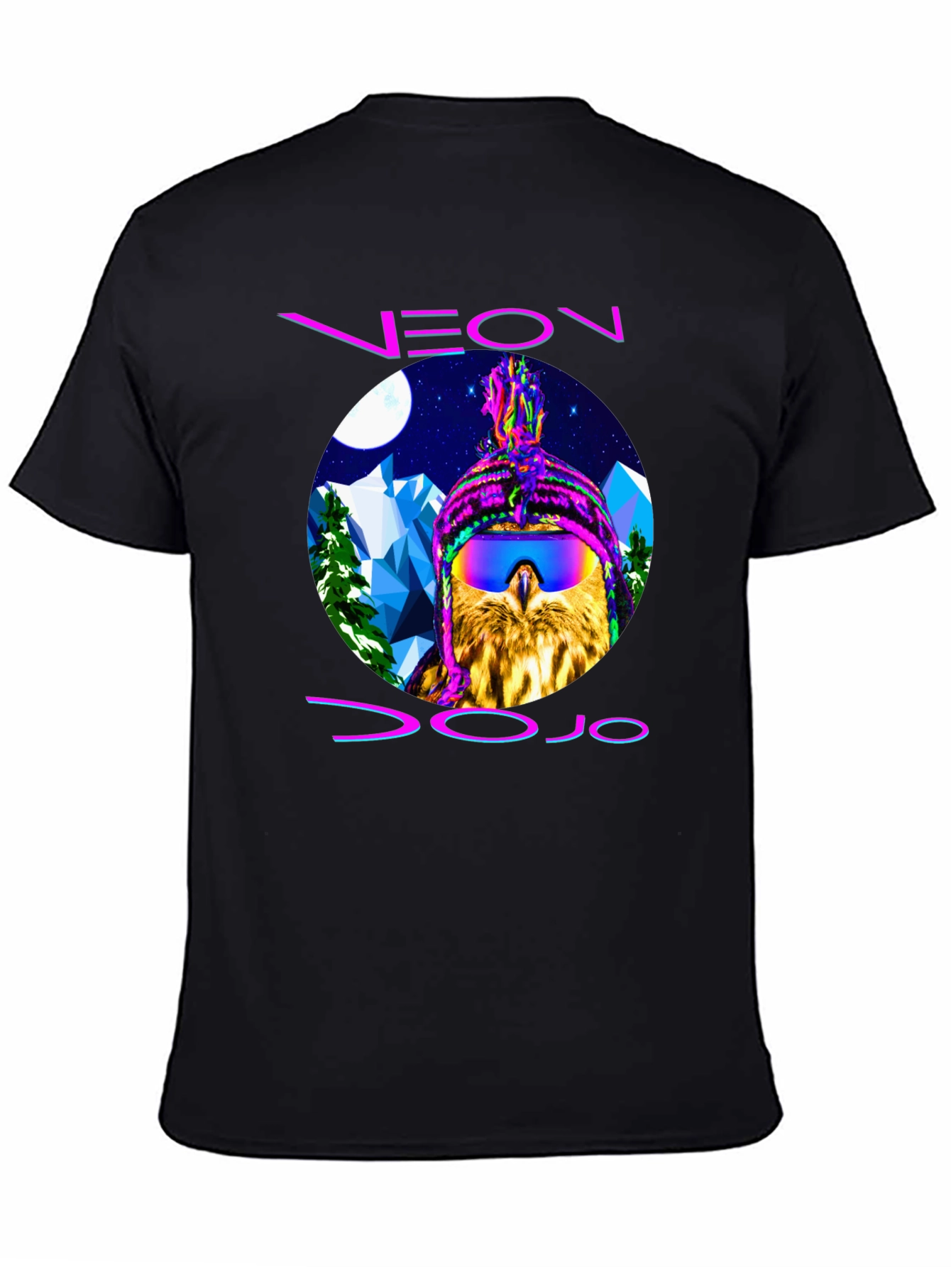 Neon Dojo Owl T-Shirt - Graphic Print Tee - 4