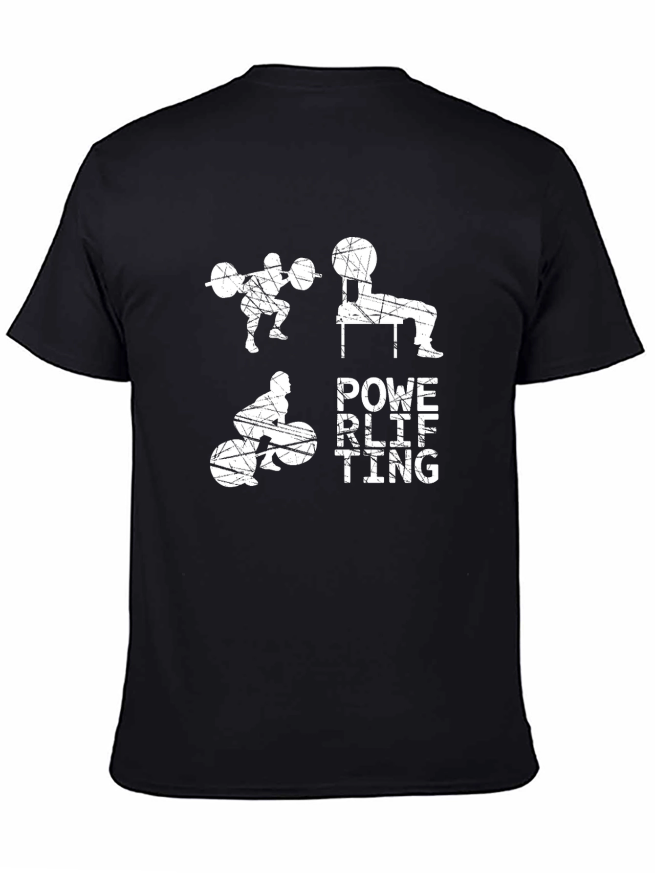 Black Powerlifting Black T-Shirt view 4