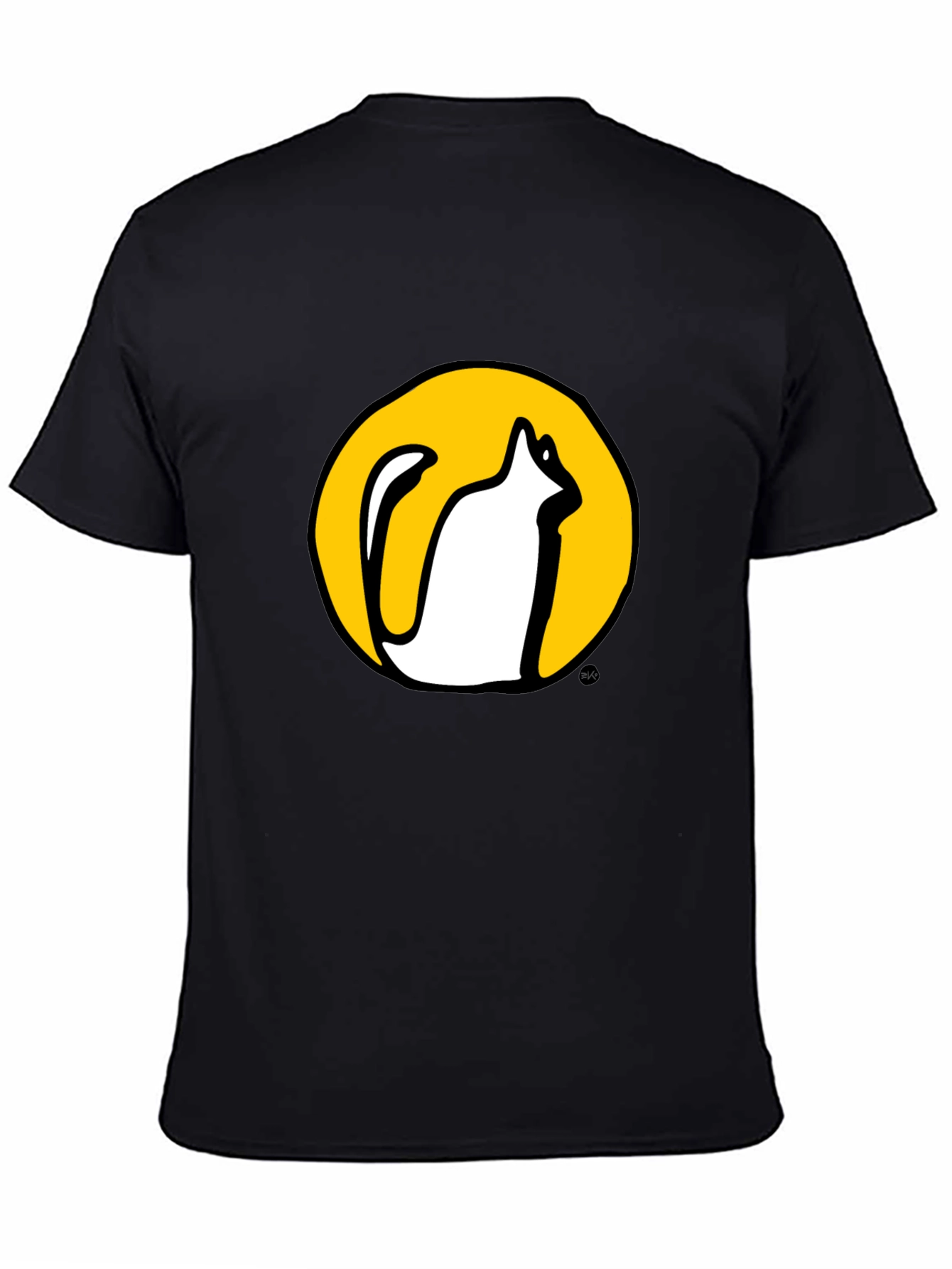 Black Cool Cat Graphic Tee - Black view 4