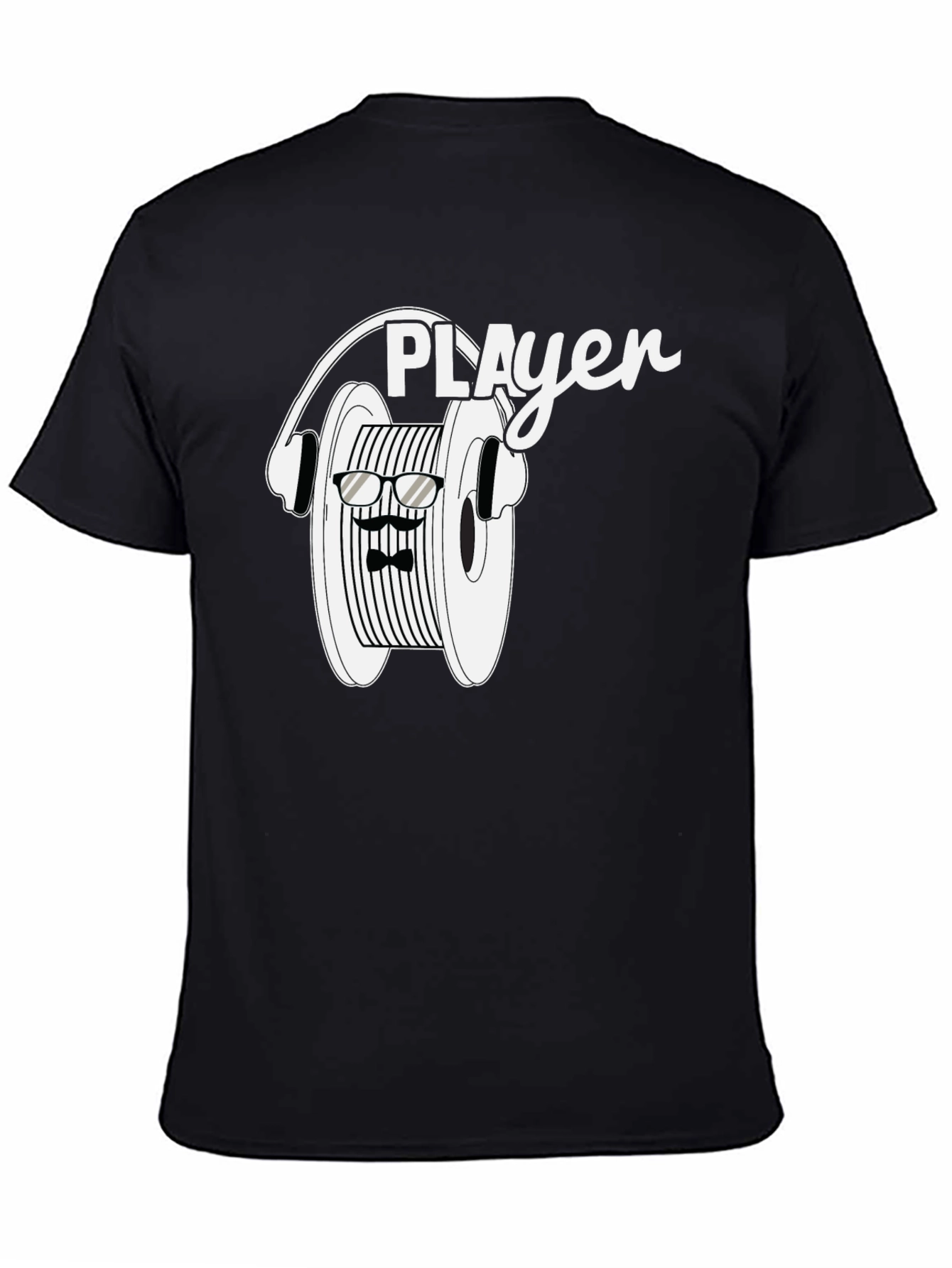 Black Cool Player Reel-to-Reel T-Shirt view 4