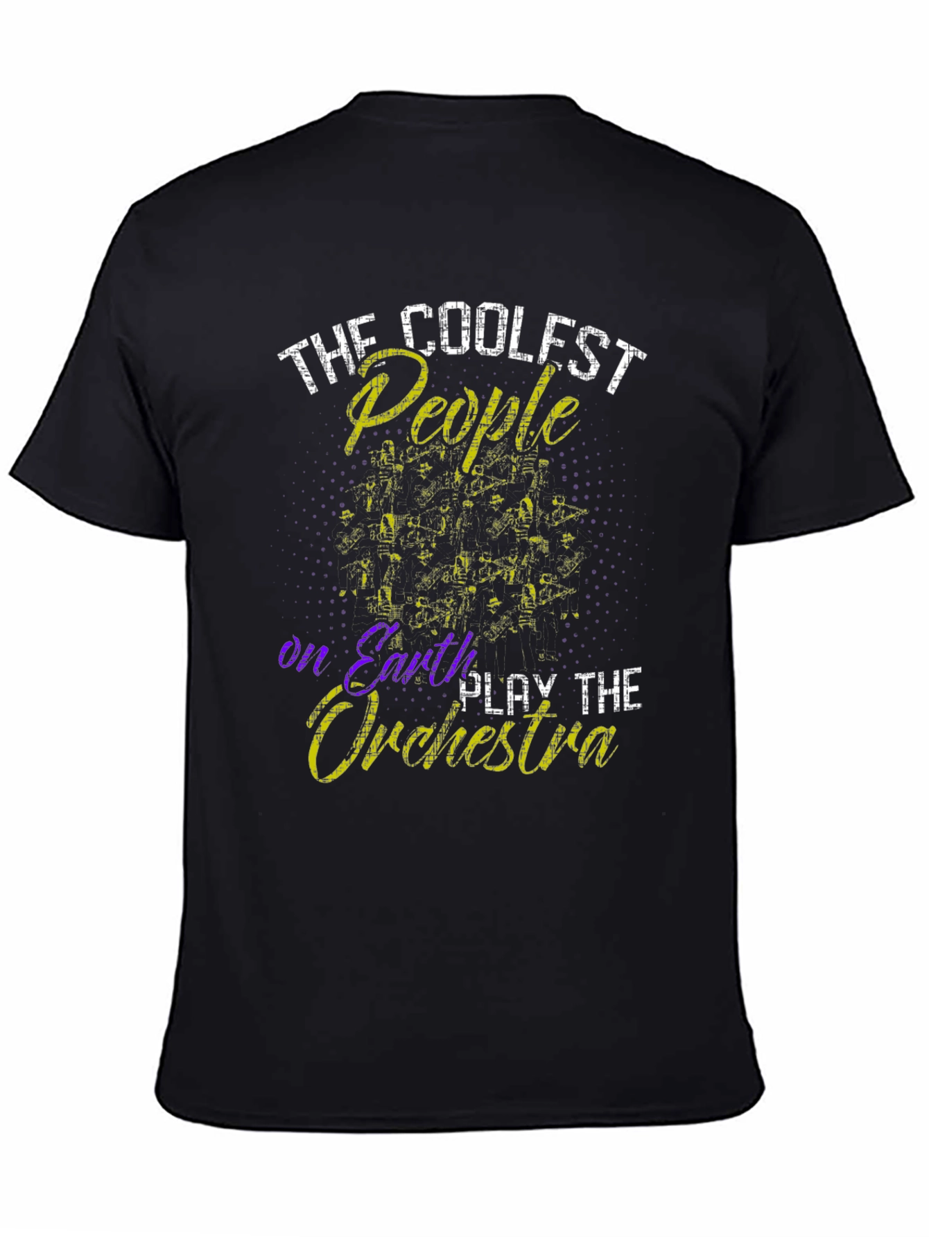 Black Coolest People Orchestra Black T-Shirt view 4