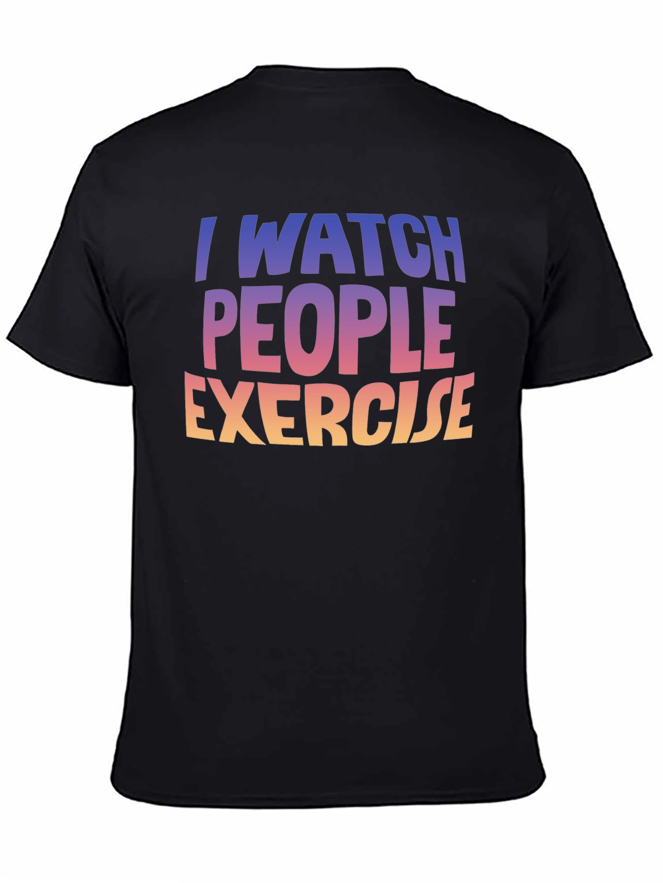 Black I Watch People Exercise Graphic Tee view 4
