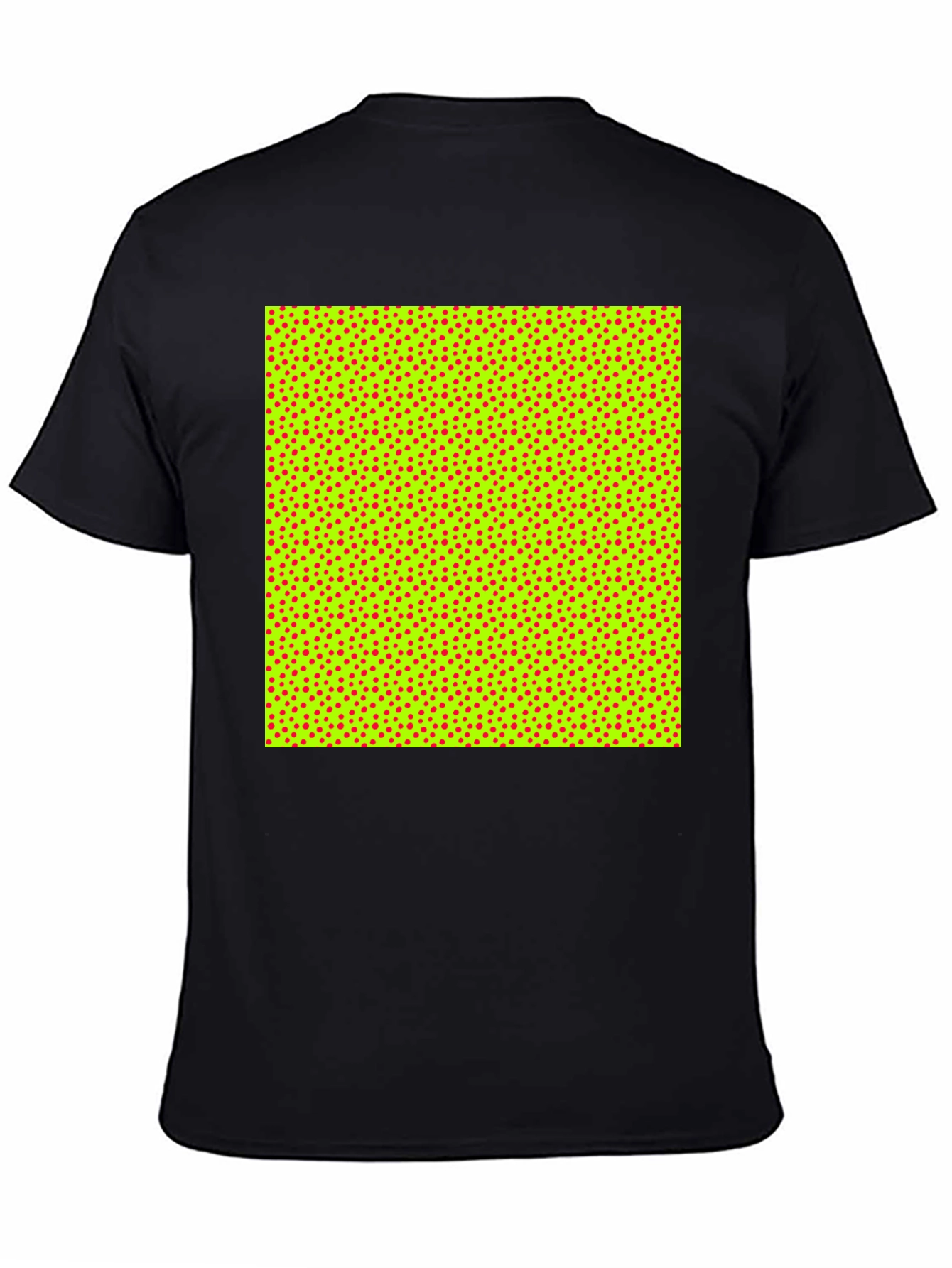 Black Patterned Crew Neck T-Shirt view 4