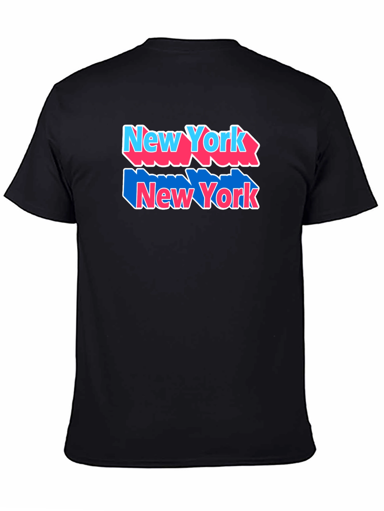Black New York Graphic Tee, Black Cotton Shirt view 4