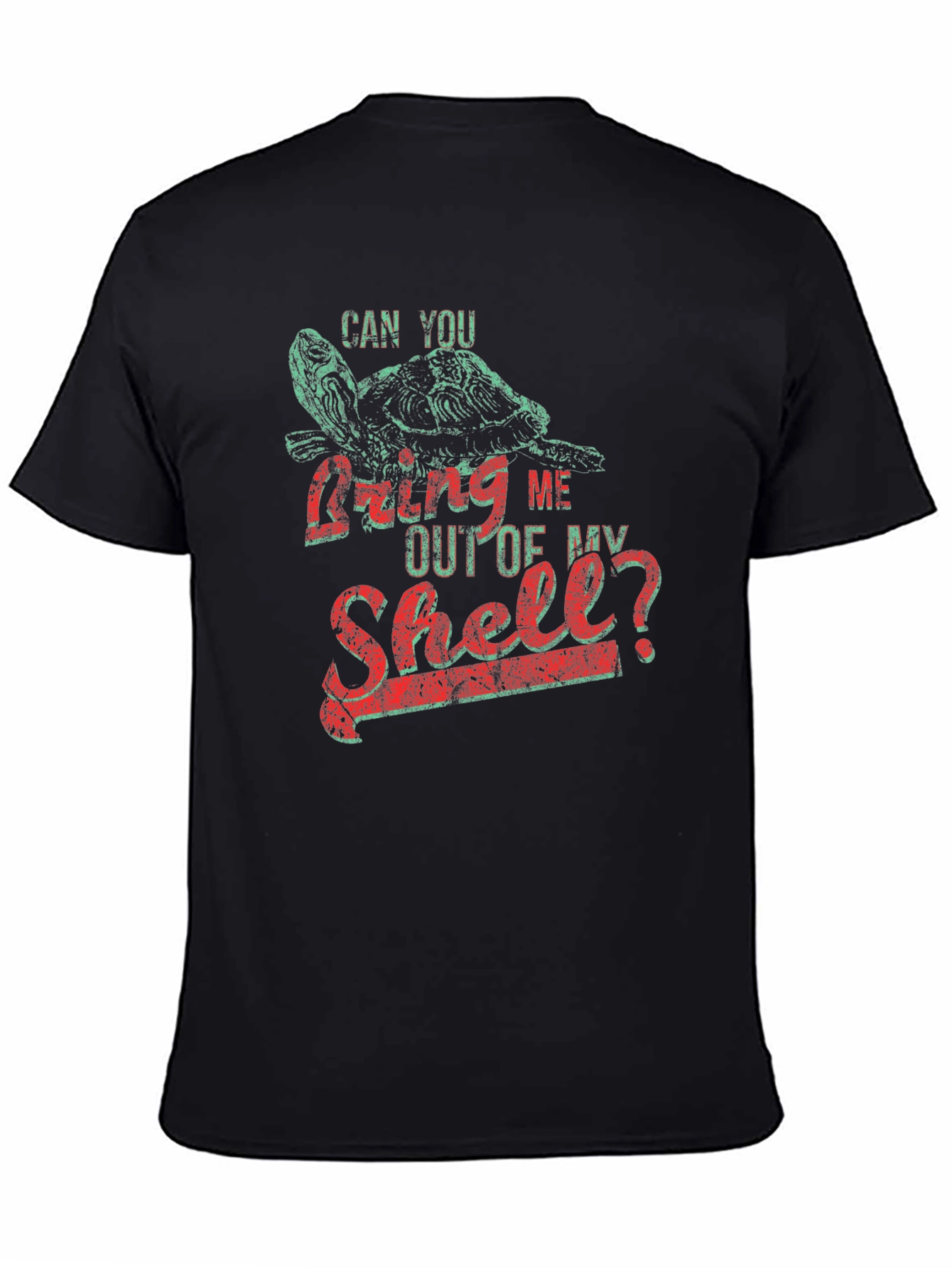 Black Turtle Graphic T-Shirt - Can You Bring Me Out of My Shell? view 4