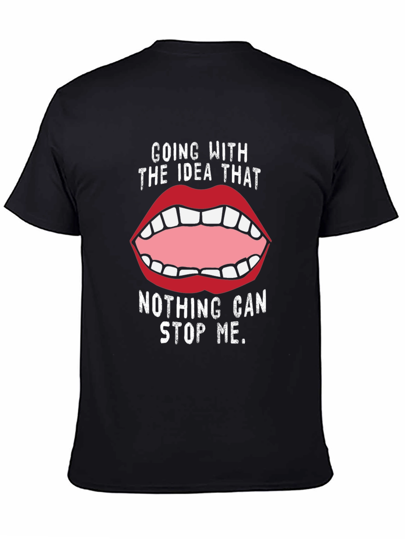 Black Bold Statement Tee: Going With the Idea That... view 4