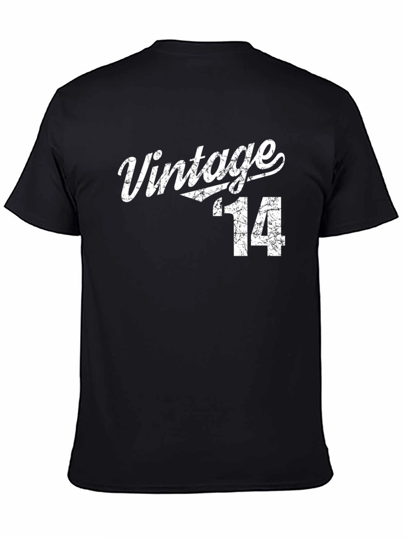 Black Vintage '14 Black Graphic Tee view 4
