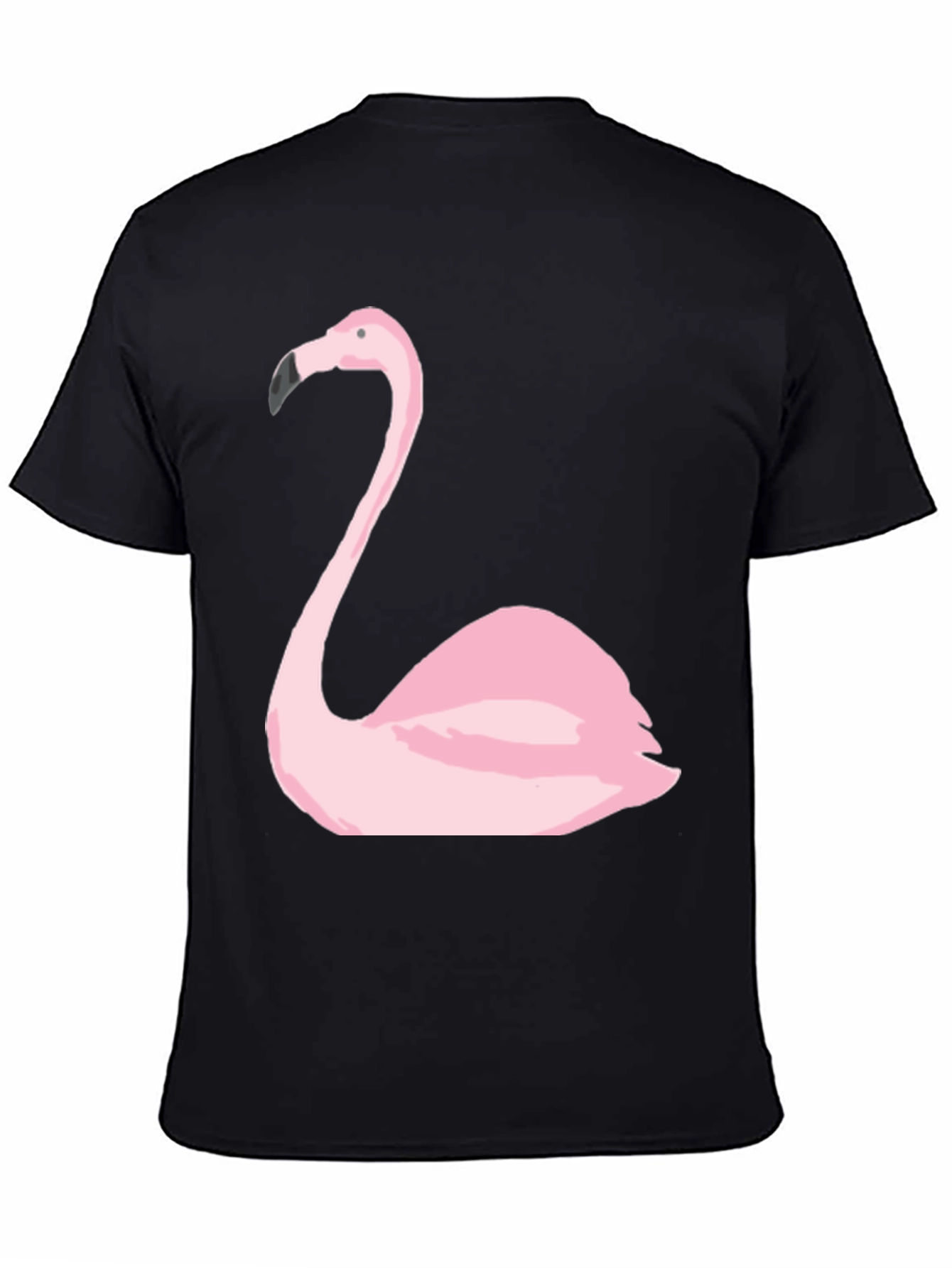 Black Flamingo Graphic Tee - Black Cotton Casual Shirt view 4