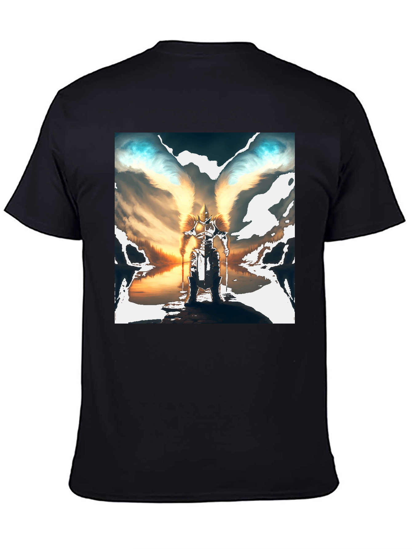 Black Winged Warrior Graphic Tee view 4