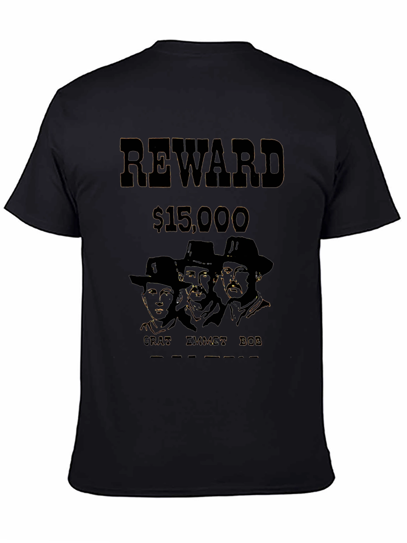Black Vintage Reward T-Shirt - Cratt Emmett Bob view 4