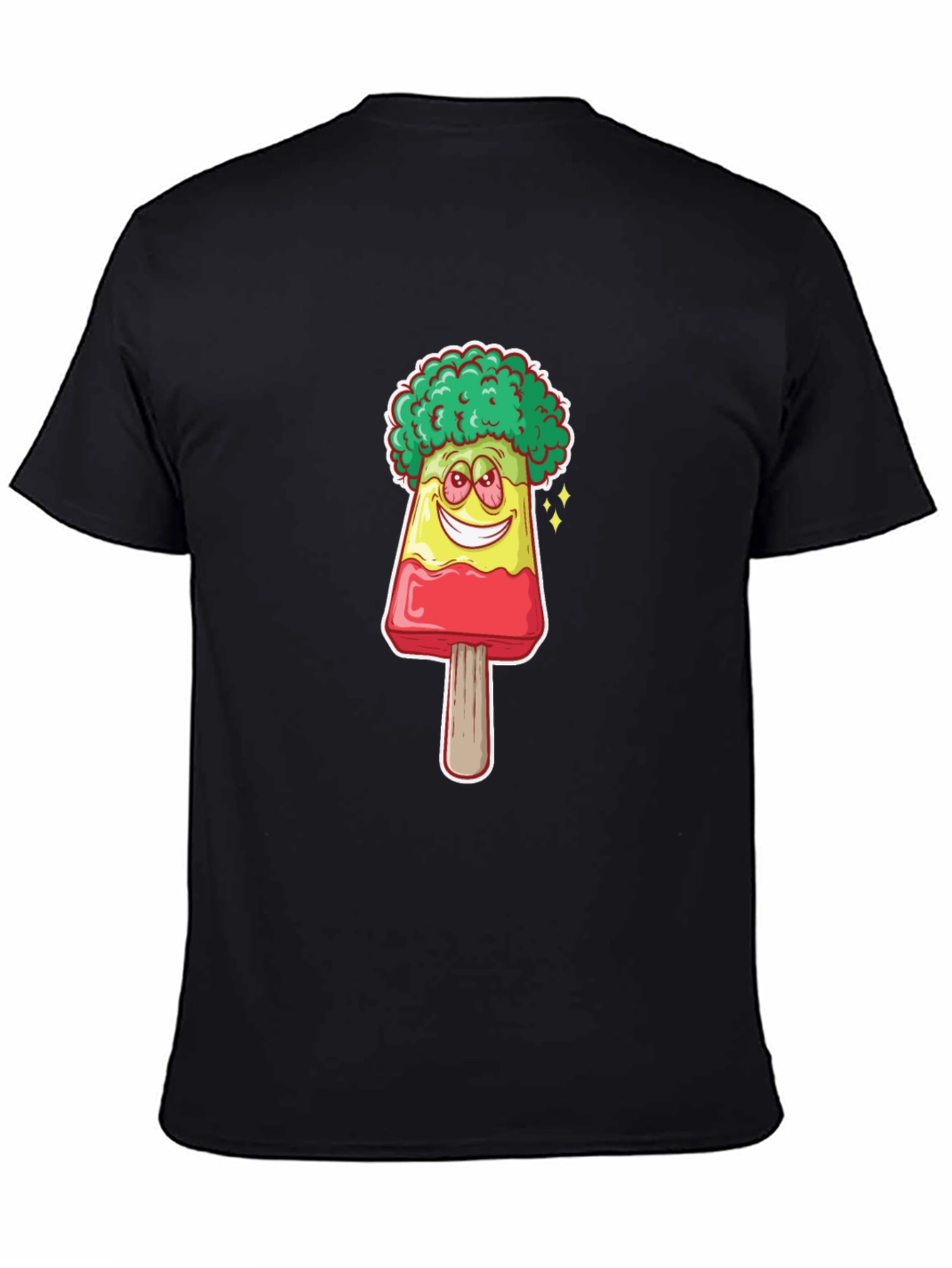 Black Novelty Popsicle Character T-Shirt view 4