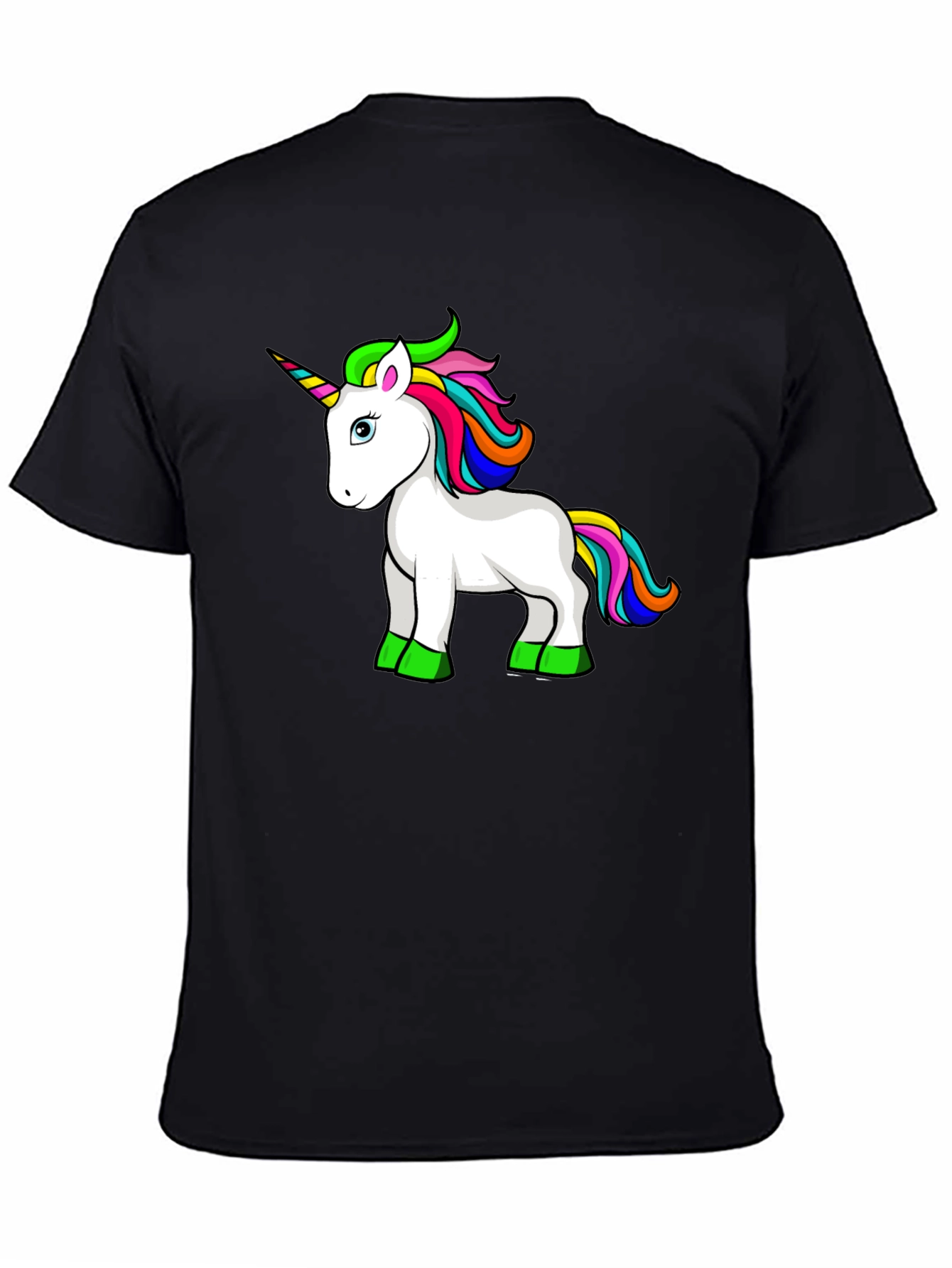 Black Unicorn Graphic Tee - Fun & Stylish Black T-Shirt view 4