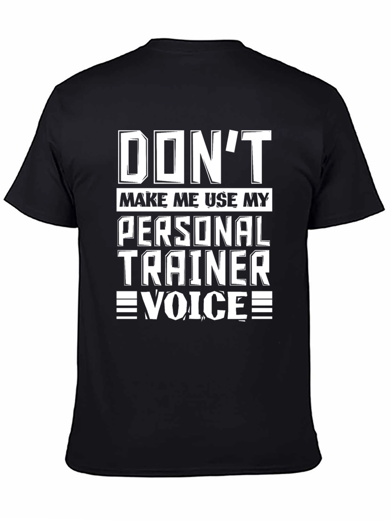 Black Funny Personal Trainer Black T-Shirt view 4