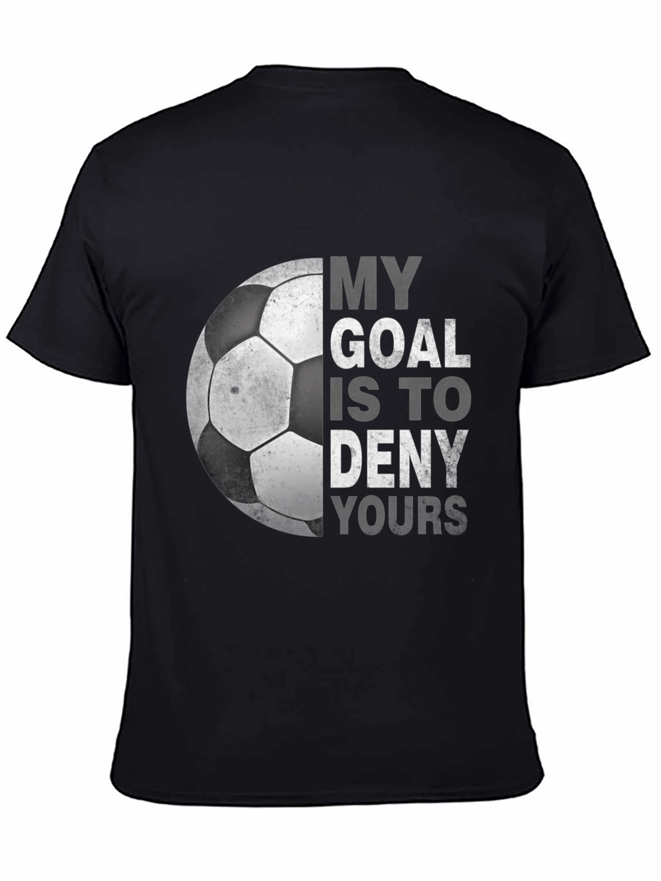 Black My Goal Soccer Graphic Tee - Black view 4