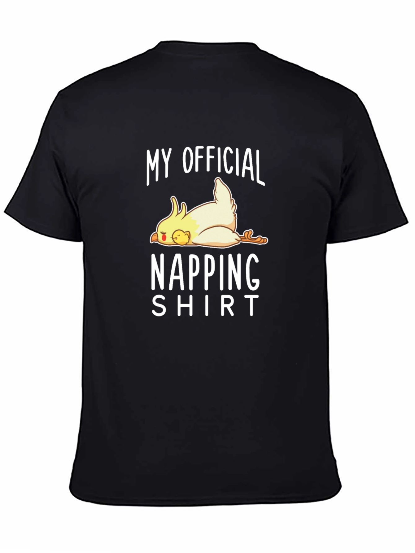 Black My Official Napping Shirt - Funny Cockatiel Tee view 4