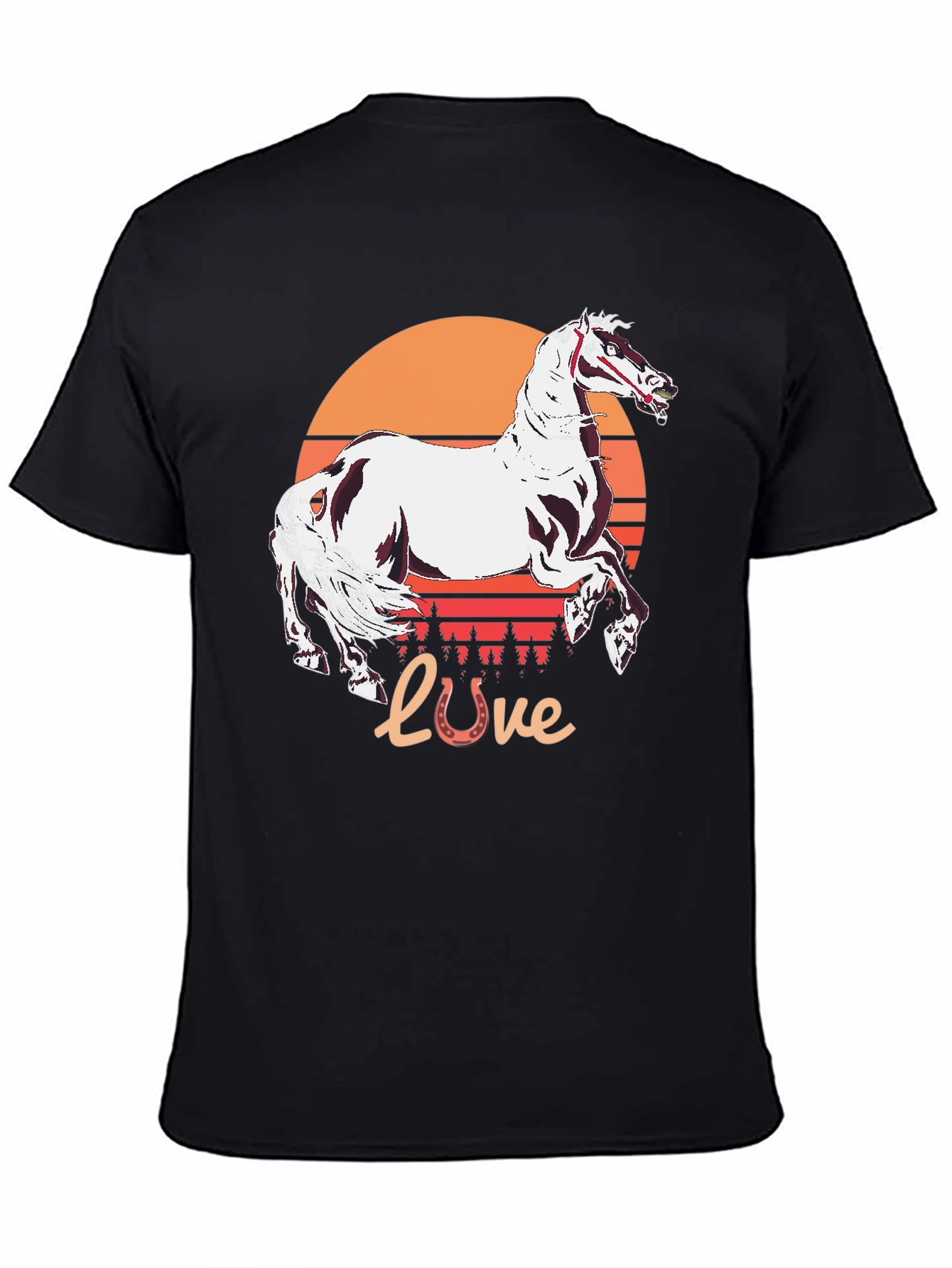Horse Love Sunset Graphic Tee - 4