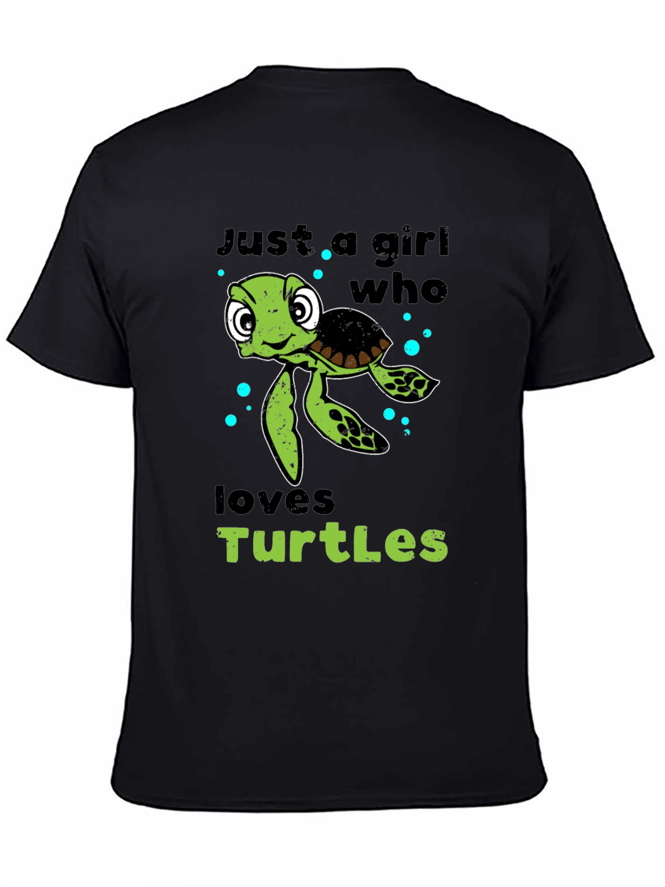 Black Girl Who Loves Turtles T-Shirt view 4