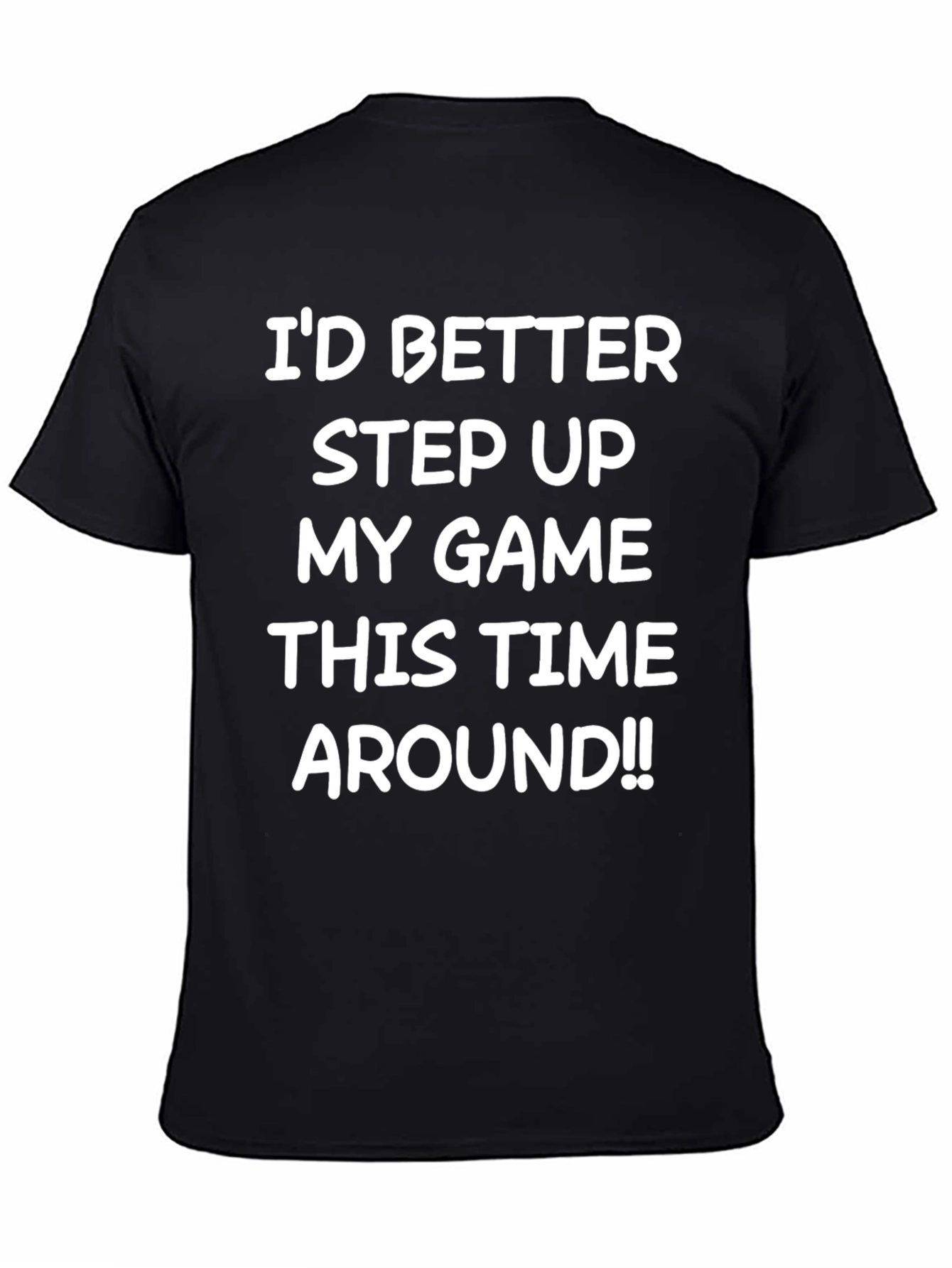 Black Step Up My Game Black Graphic Tee view 4