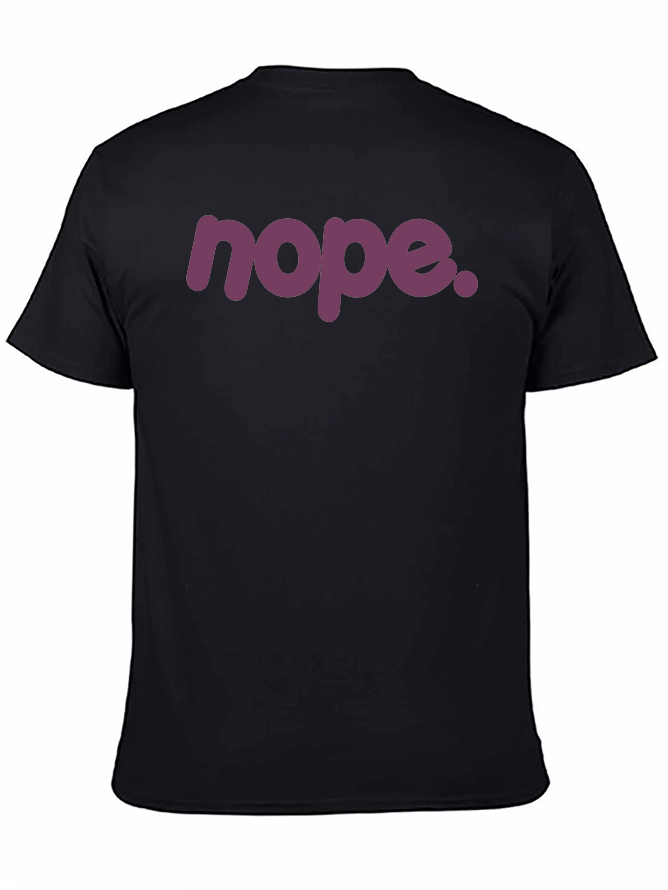 Black Nope Graphic T-Shirt - Unisex Crew Neck Tee view 4