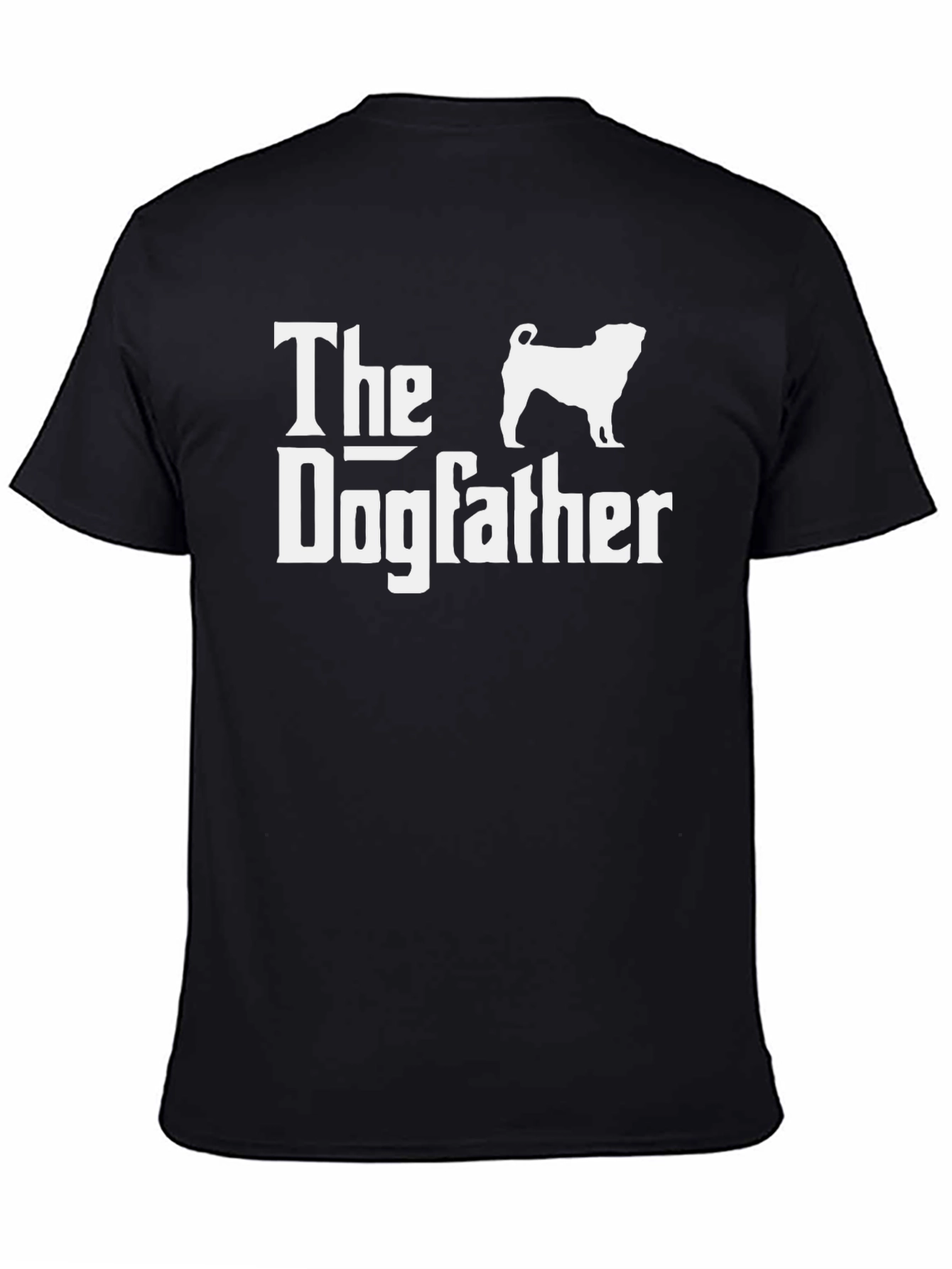 Black The Dogfather T-Shirt - Funny Dog Lover Tee view 4