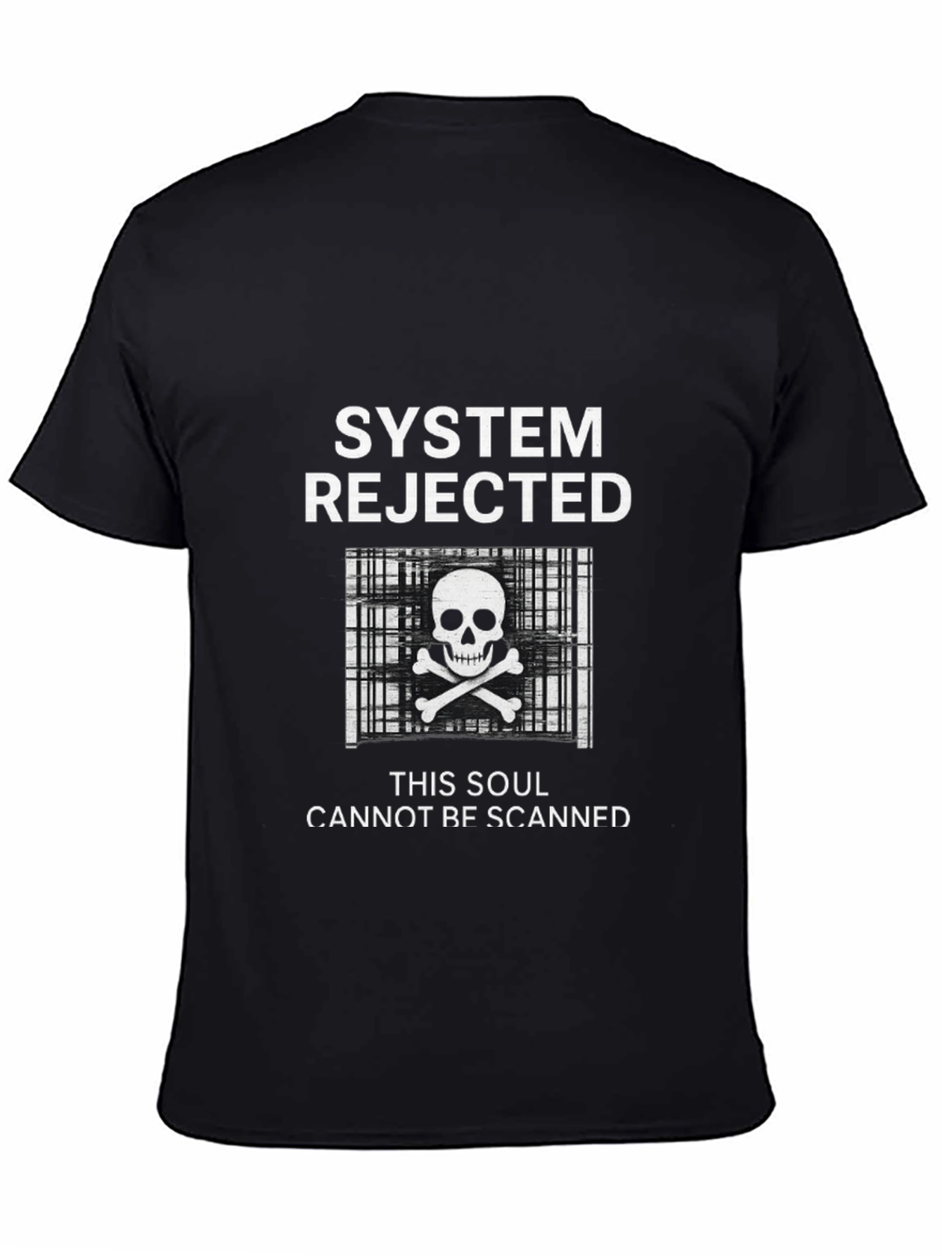 Black System Rejected Skull T-Shirt view 4