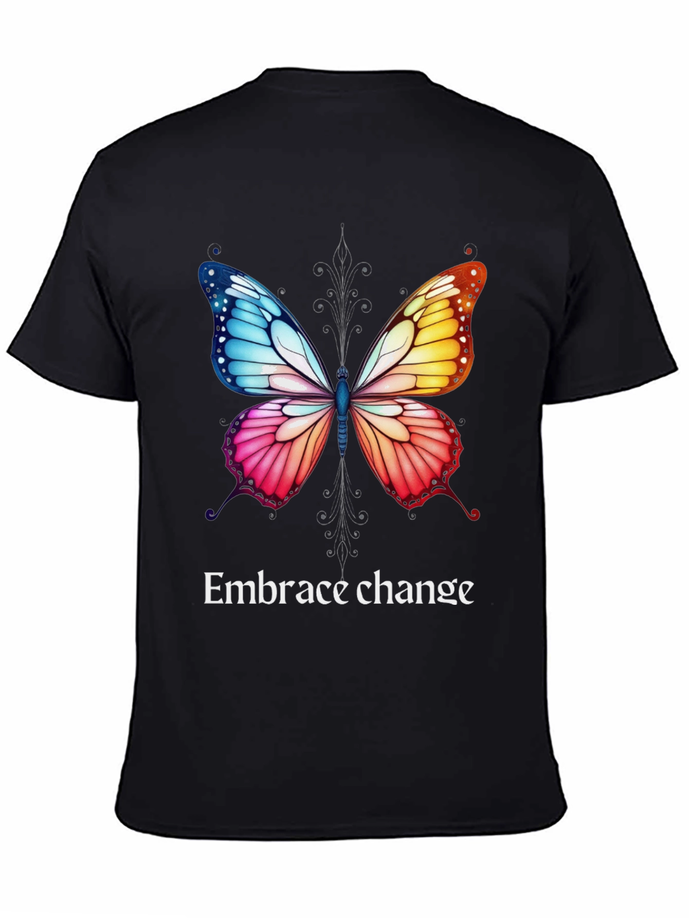 Black Embrace Change Butterfly Graphic Tee view 4