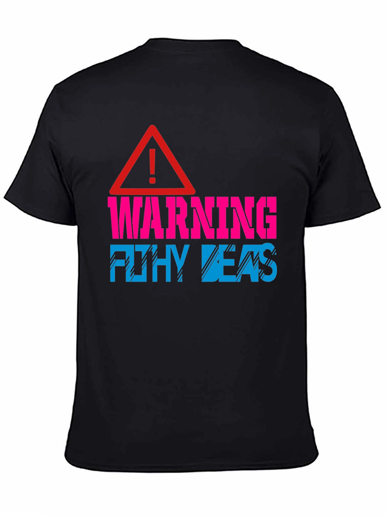 Black Warning Filthy Beast Novelty T-Shirt view 4