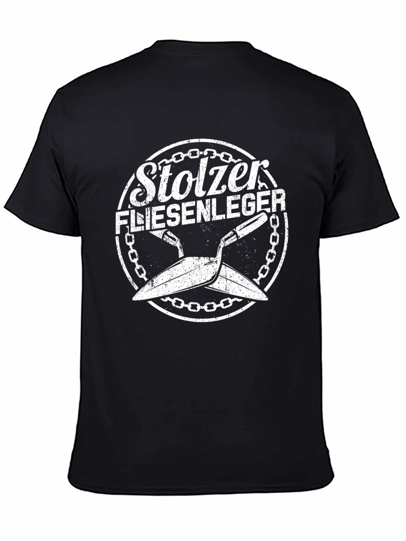 Black Proud Tiler - Stolzer Fliesenleger T-Shirt view 4