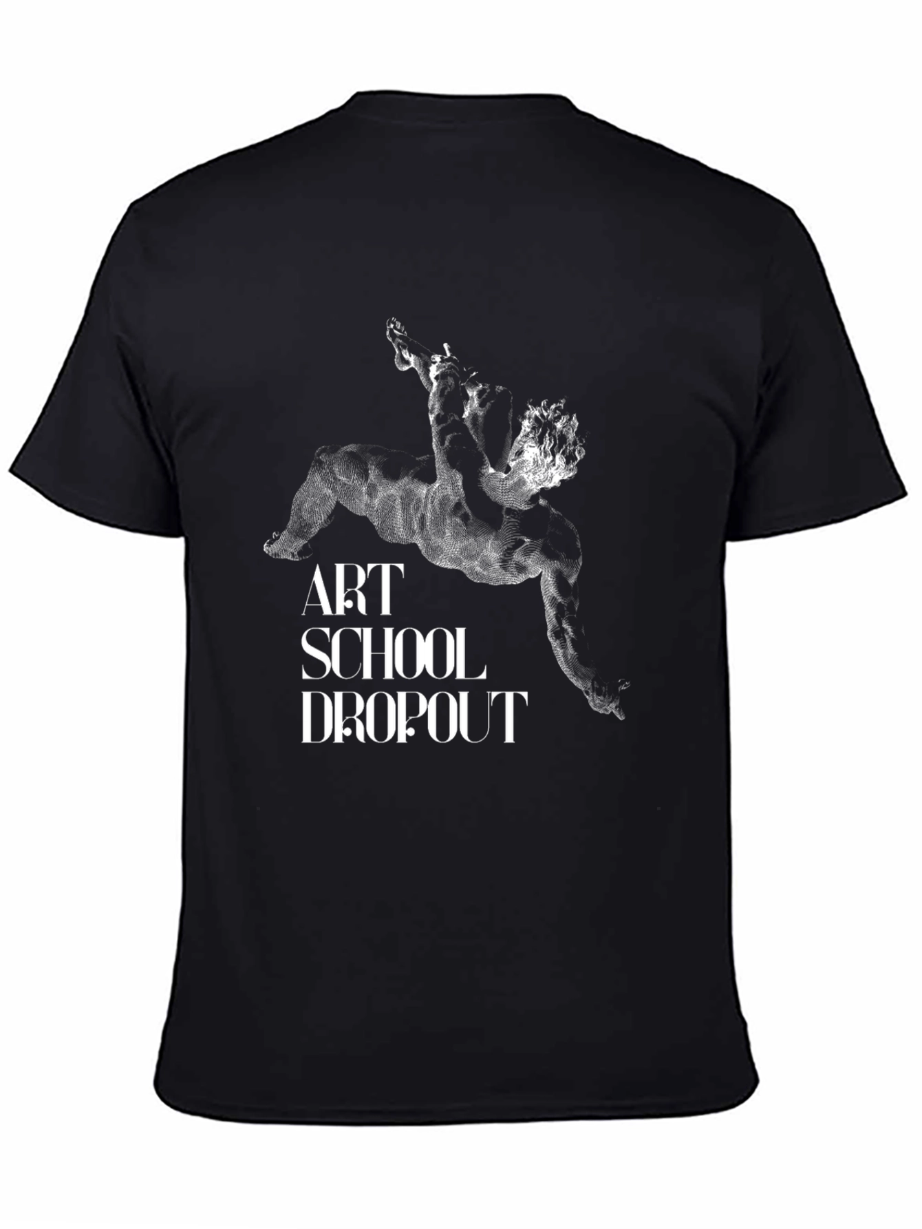 Black Art School Dropout Black Graphic Tee view 4