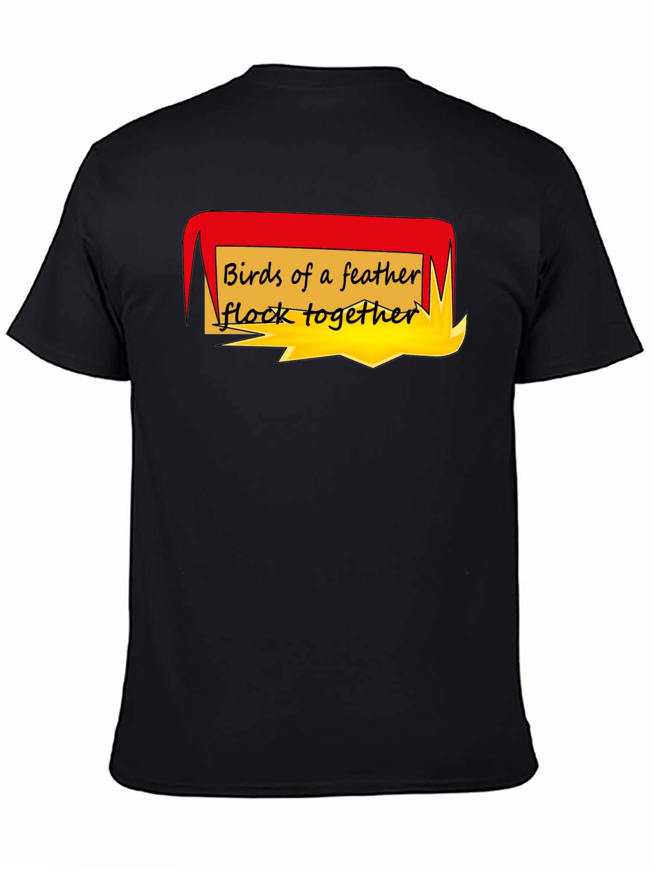 Black Birds of a Feather T-Shirt - Black Crew Neck view 4
