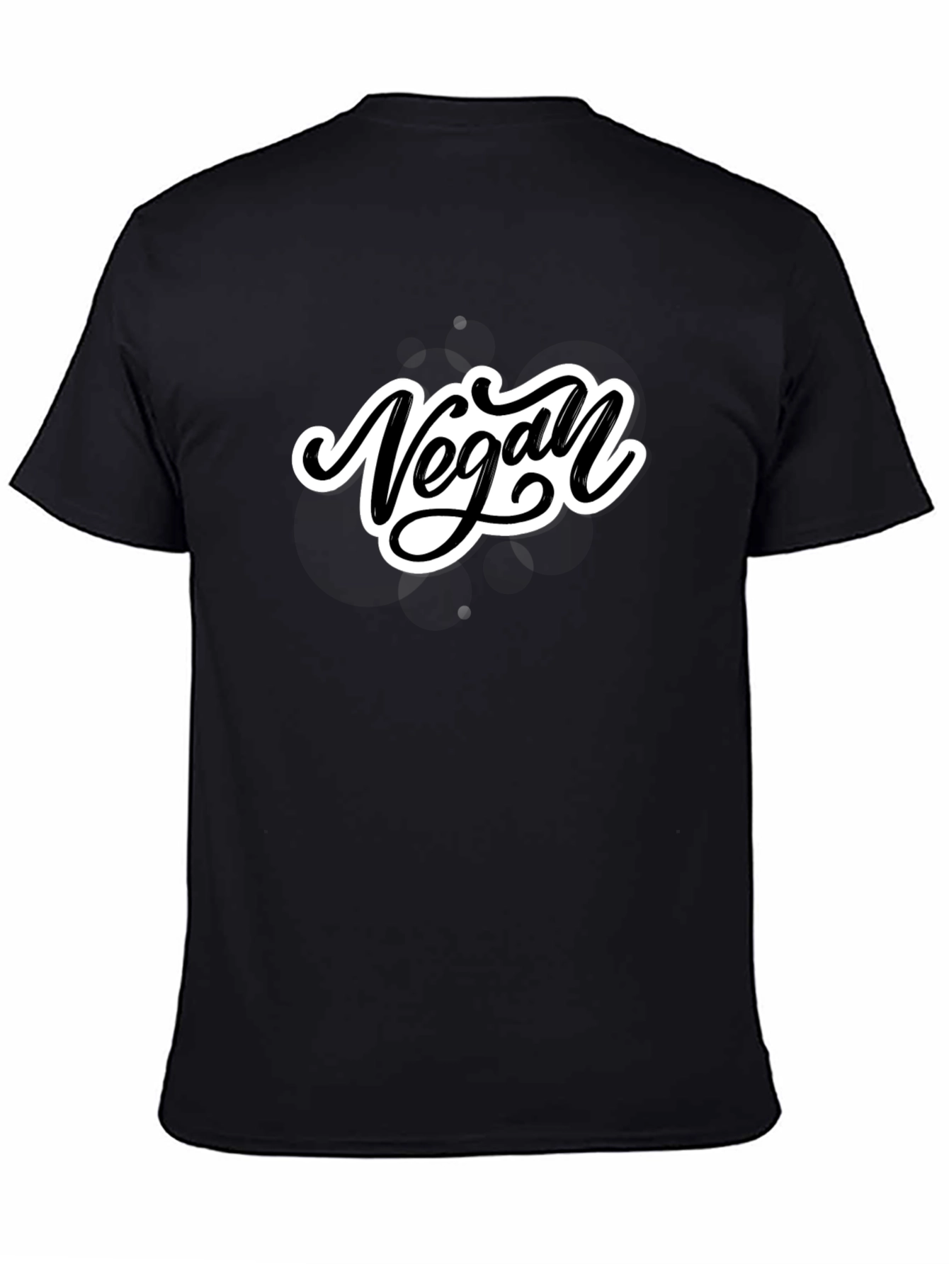 Black Vegan Script T-Shirt - Stylish & Comfortable view 4