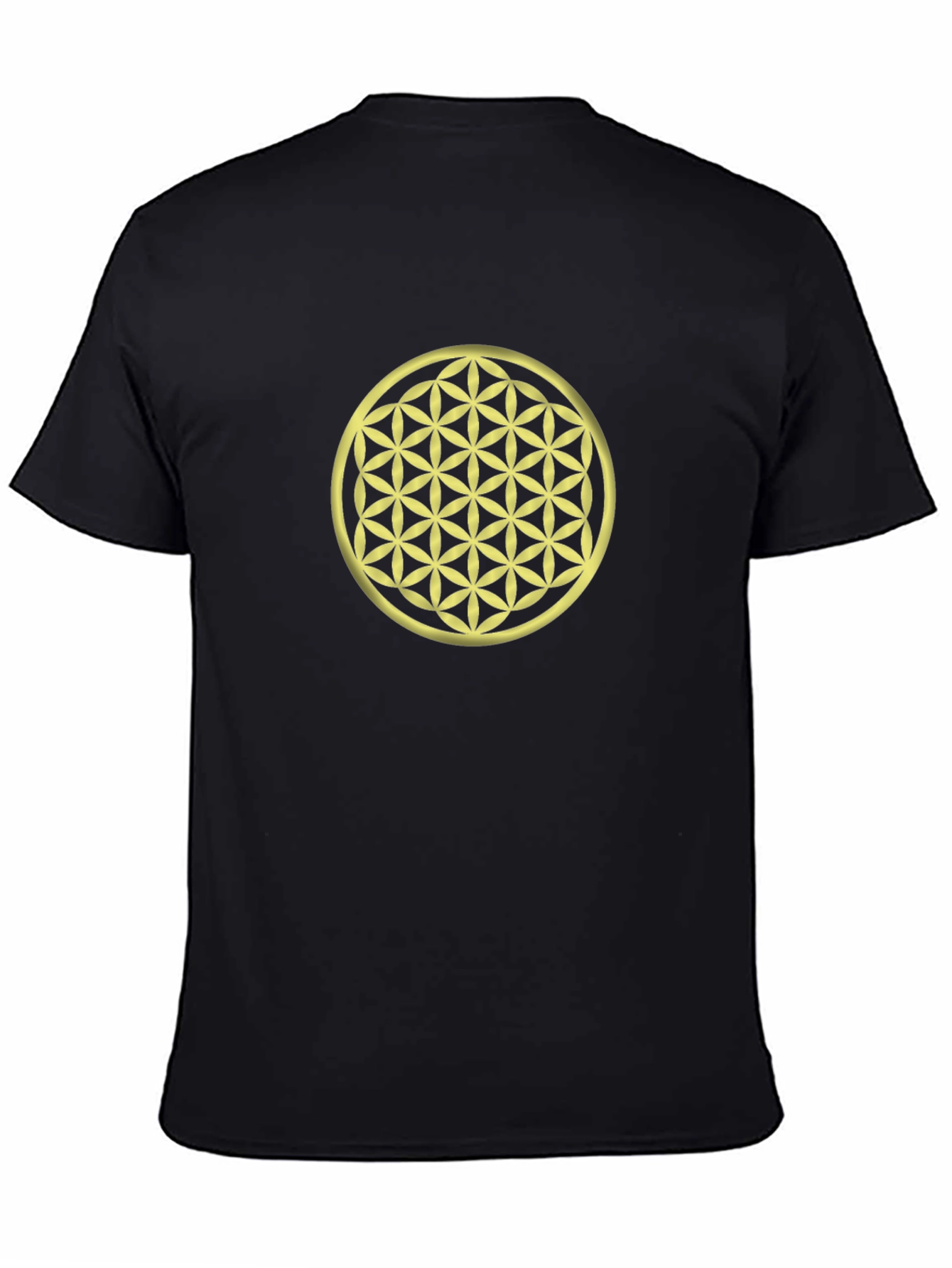 Black Flower of Life Graphic Tee - Black view 4